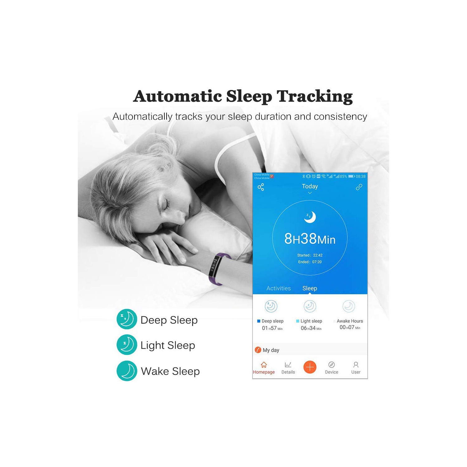 fitness tracker flenco smart watch