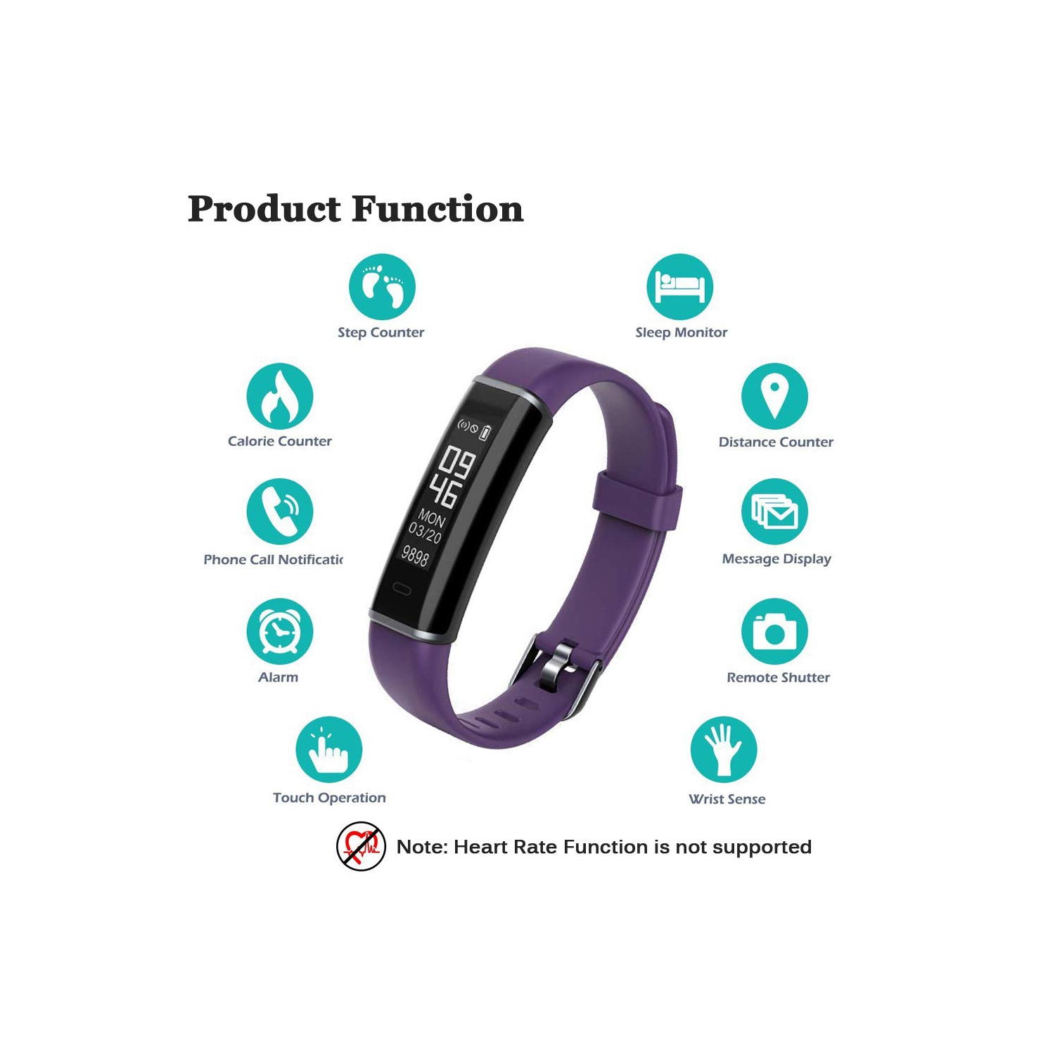 fitness tracker flenco smart watch