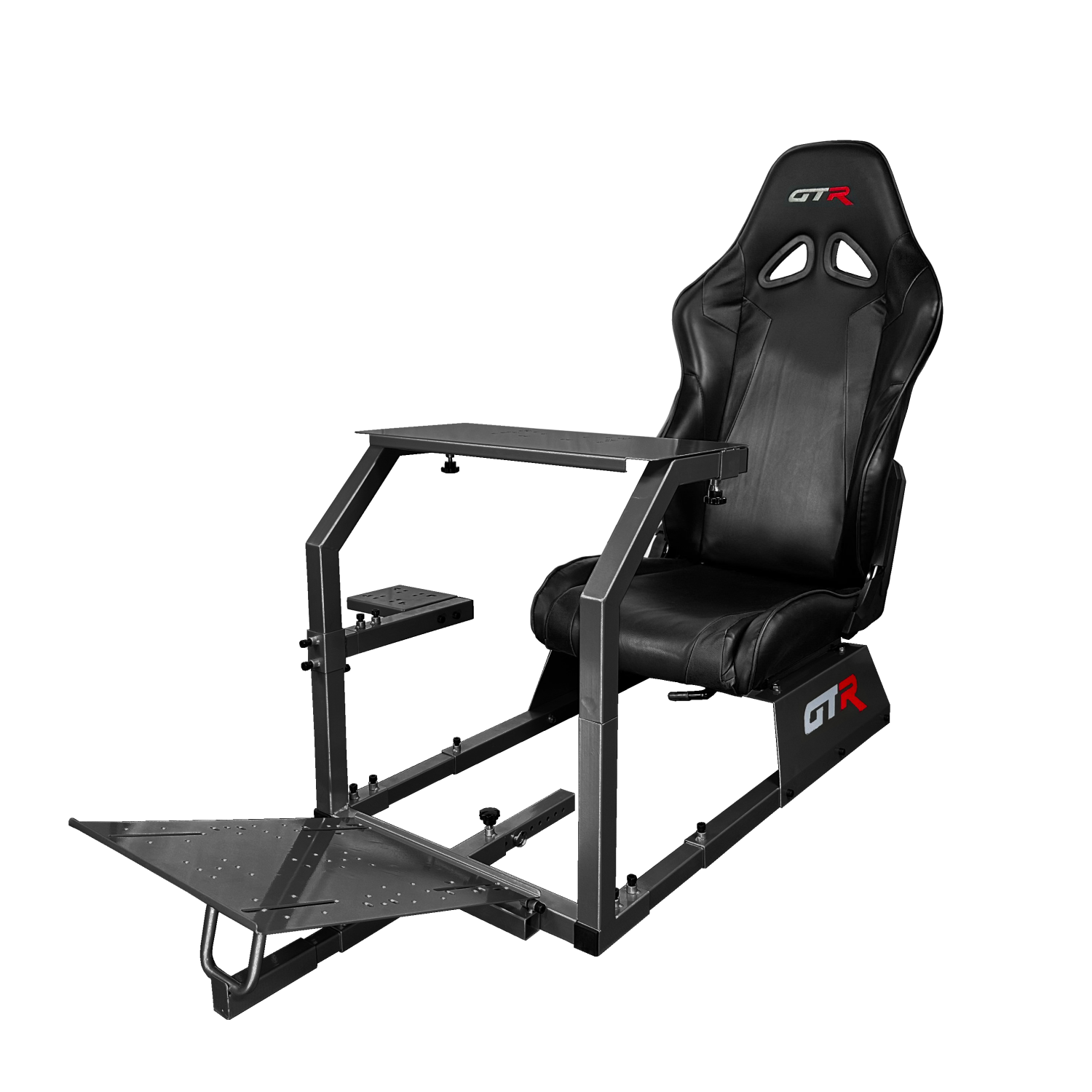 GTR Simulator GTA Model Black Frame with Black Real Racing Seat