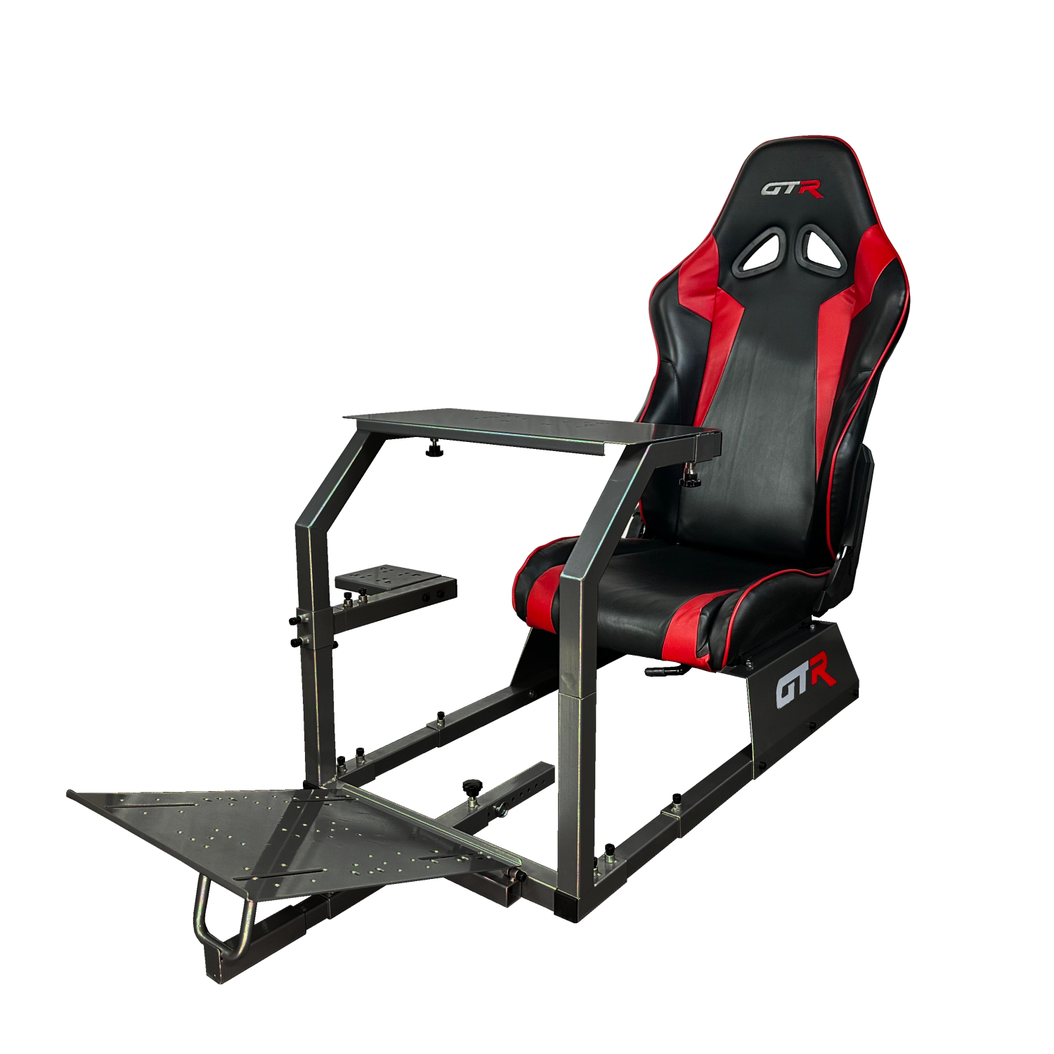 GTR Simulator GTA Model Black Frame with Black/Red Real Racing Seat