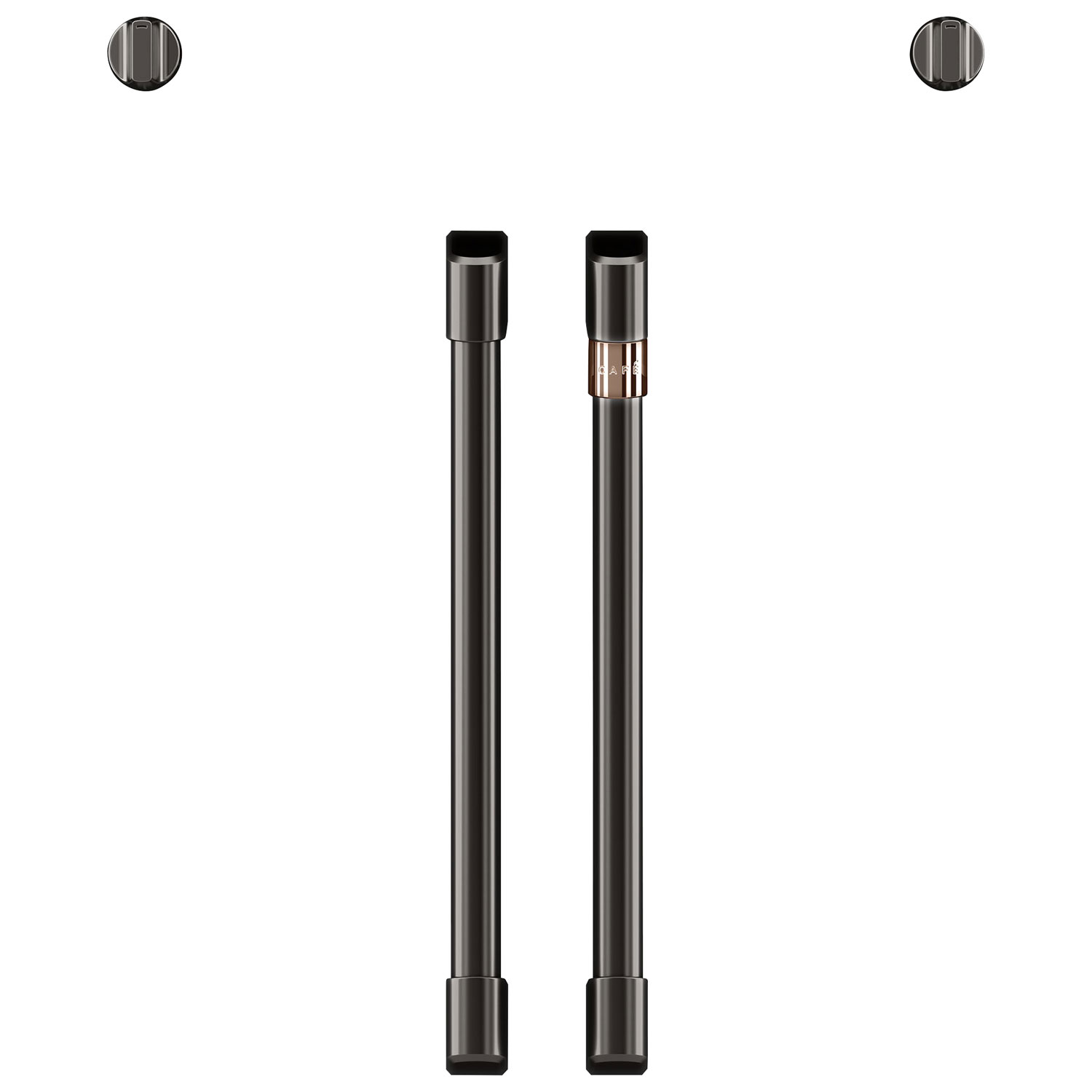 Ensemble de poignées de four mural Café - Noir brossé