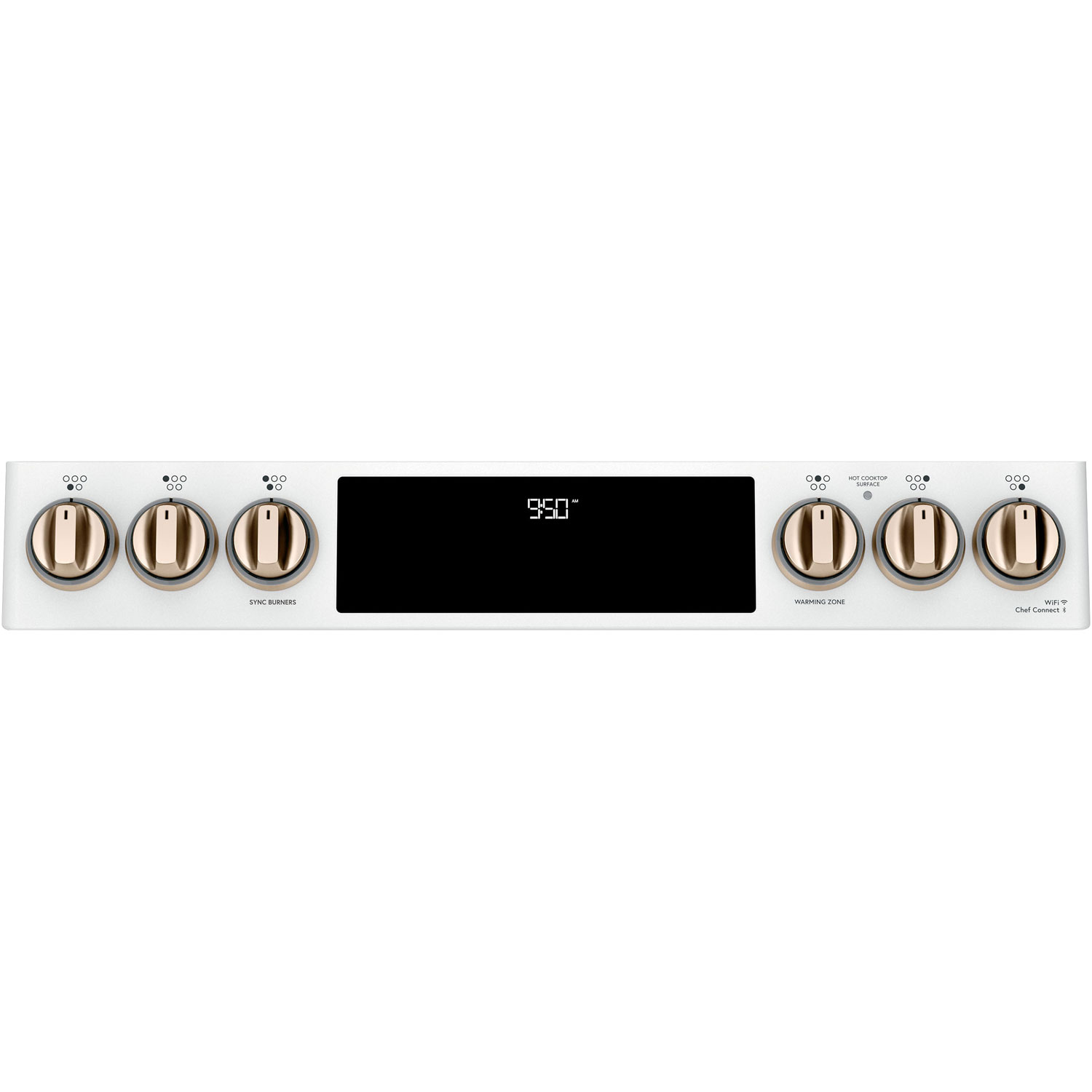 Cuisinière induction encastrable 5 éléments 2 fours convection 30 po Café -Blanc mat