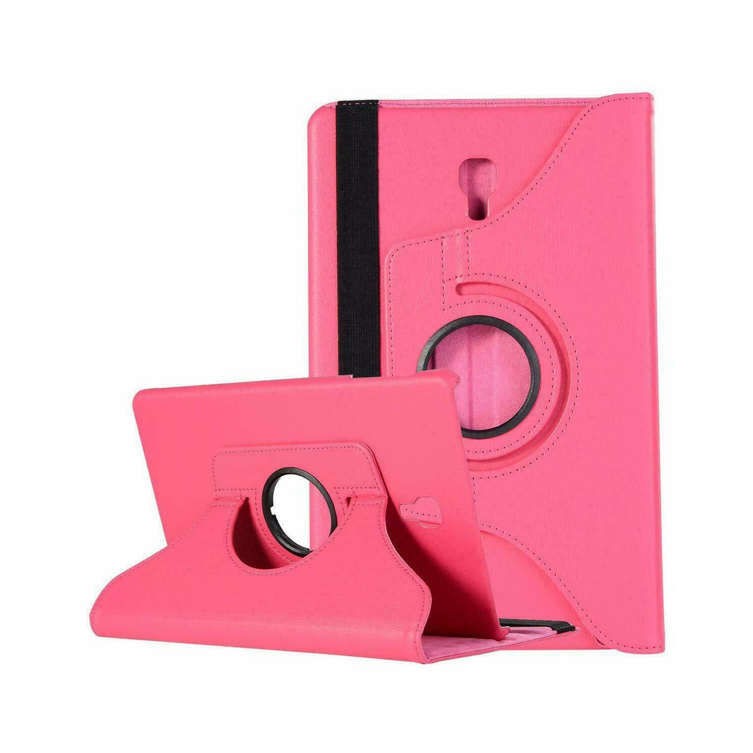 【CSmart personnalisé de 360, étui rotatif en cuir pour tablette, support intelligent pour Tab A de Samsung, 8.0 po, 2018 2019 T387, rose vif