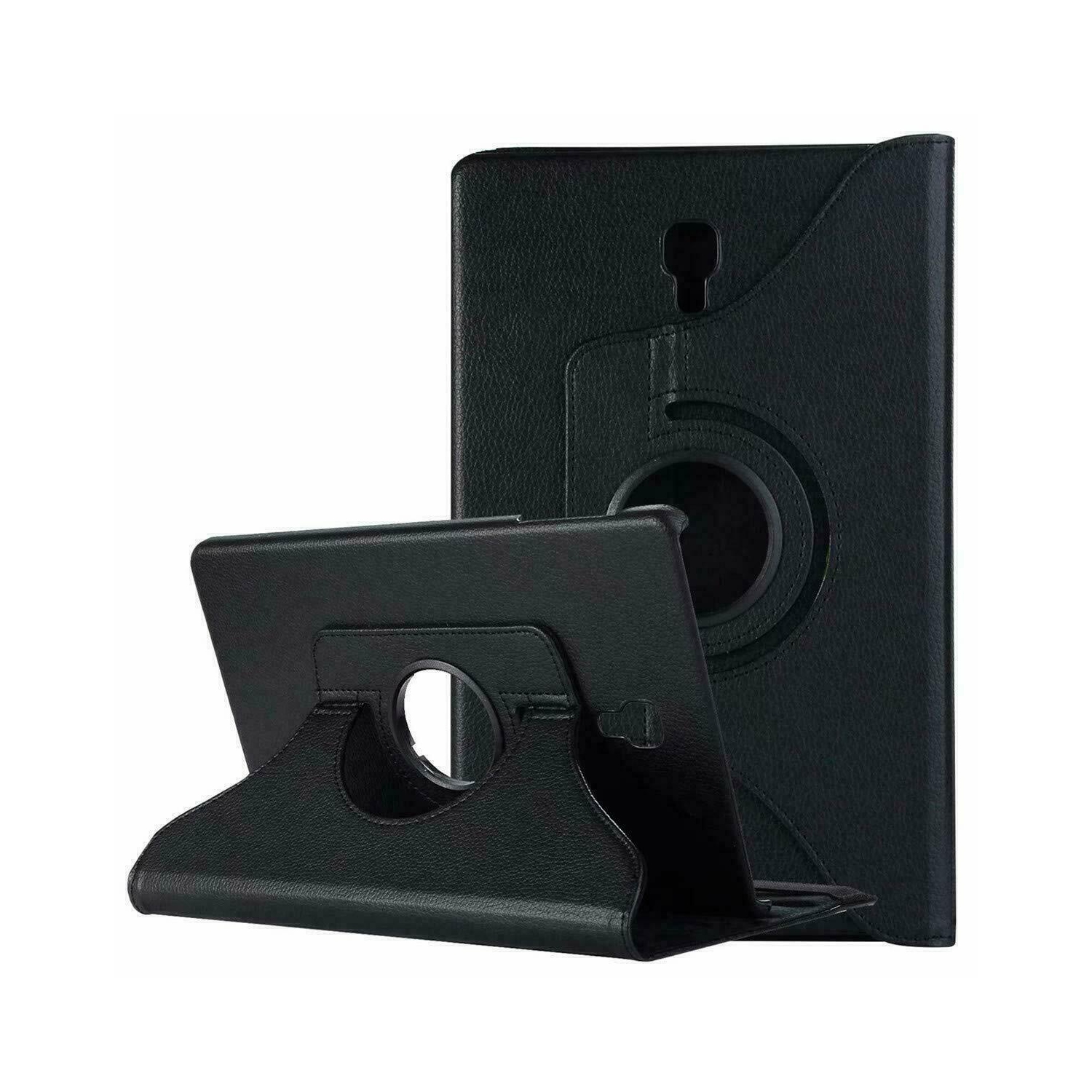 【CSmart】 360 Rotating Leather Tablet Case Smart Stand Cover for Samsung Tab A 10.5" 2018 T590 T595, Black