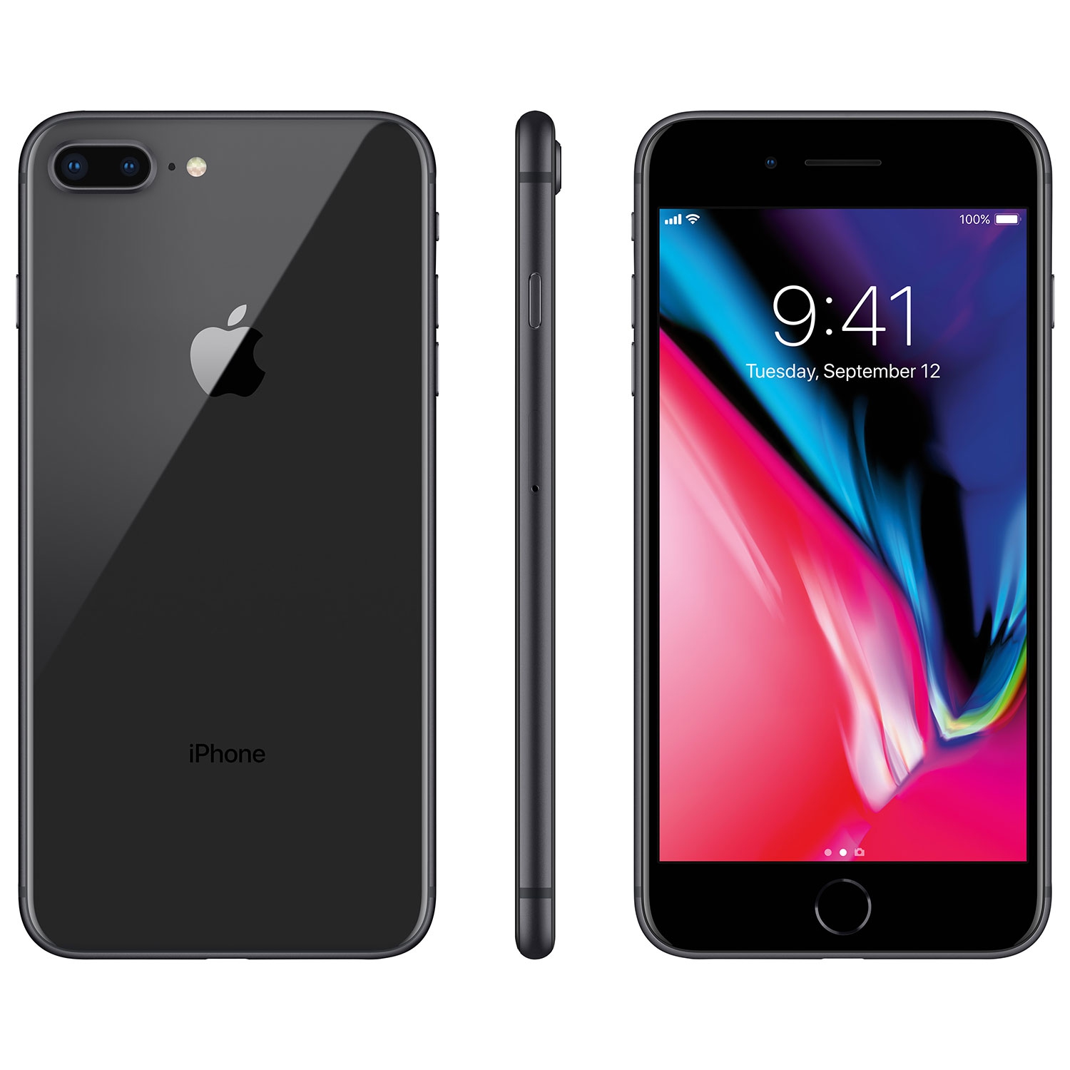 Apple iPhone 8 Plus 64GB Smartphone - Space Gray - Unlocked - Open 