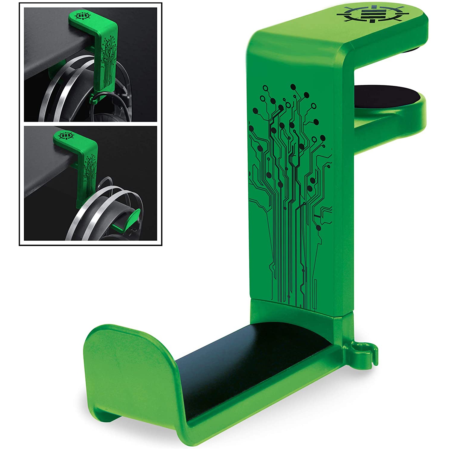 Enhance PC Gaming Headset Holder Hook Hanger Mount Green