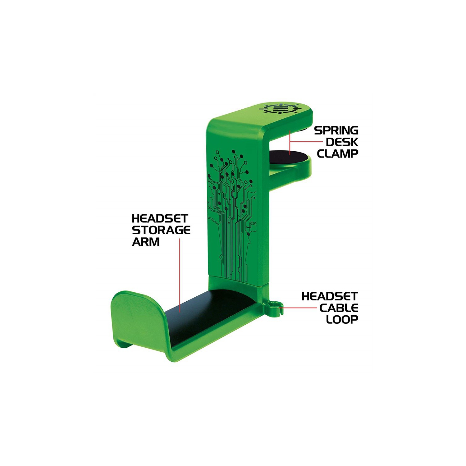 Enhance PC Gaming Headset Holder Hook Hanger Mount Green