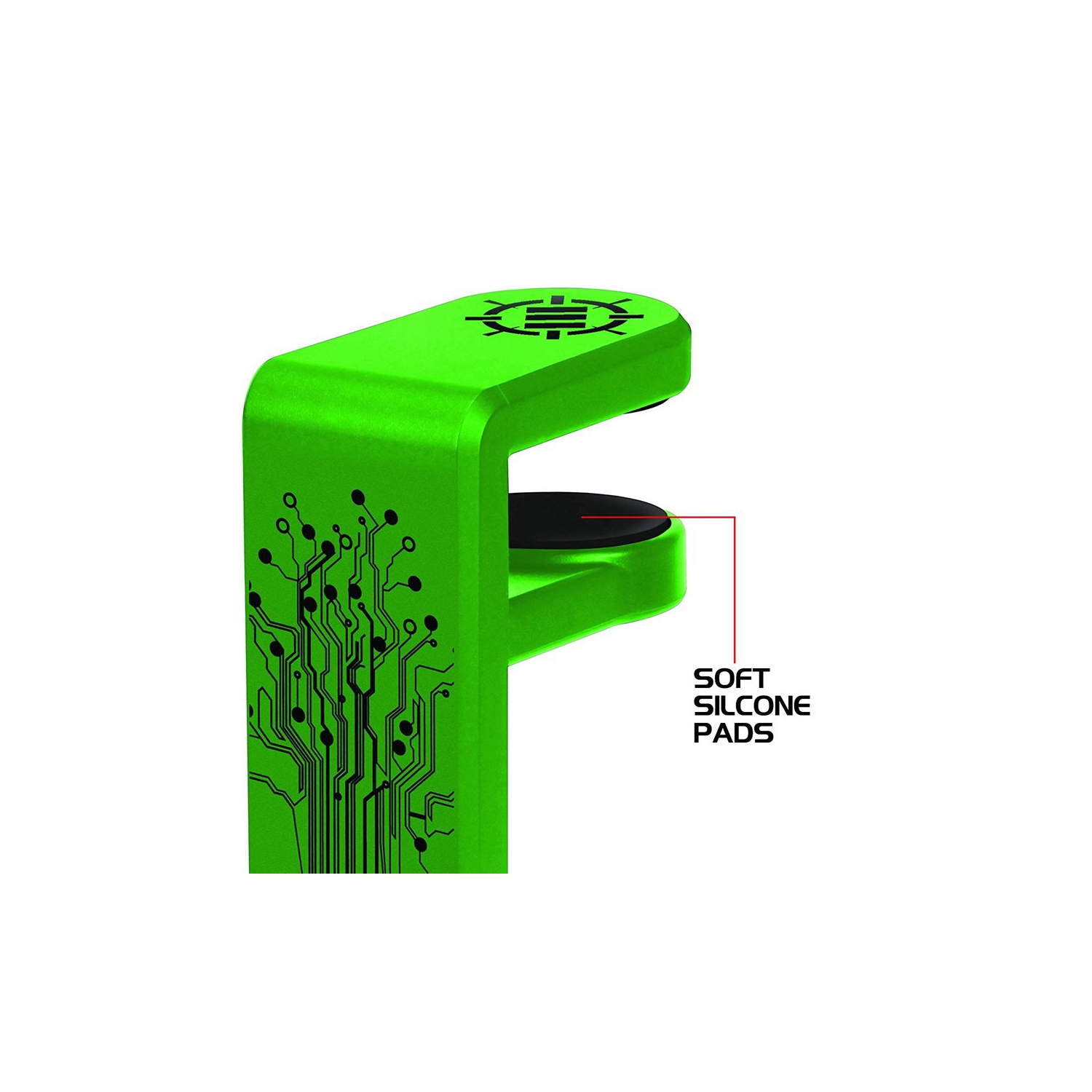 Enhance PC Gaming Headset Holder Hook Hanger Mount Green