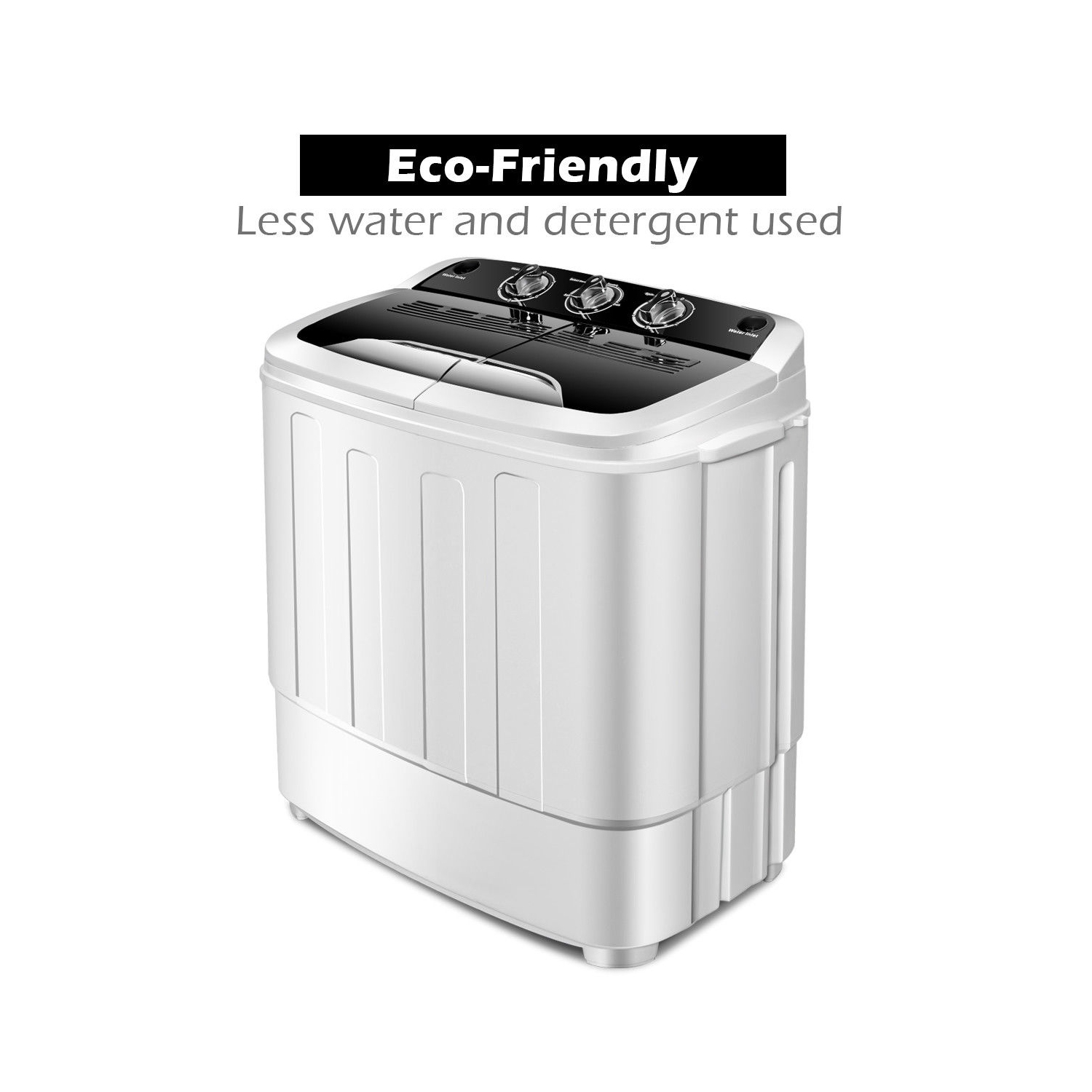 Lave-linge compact double tambour Gymax – 3,6kg