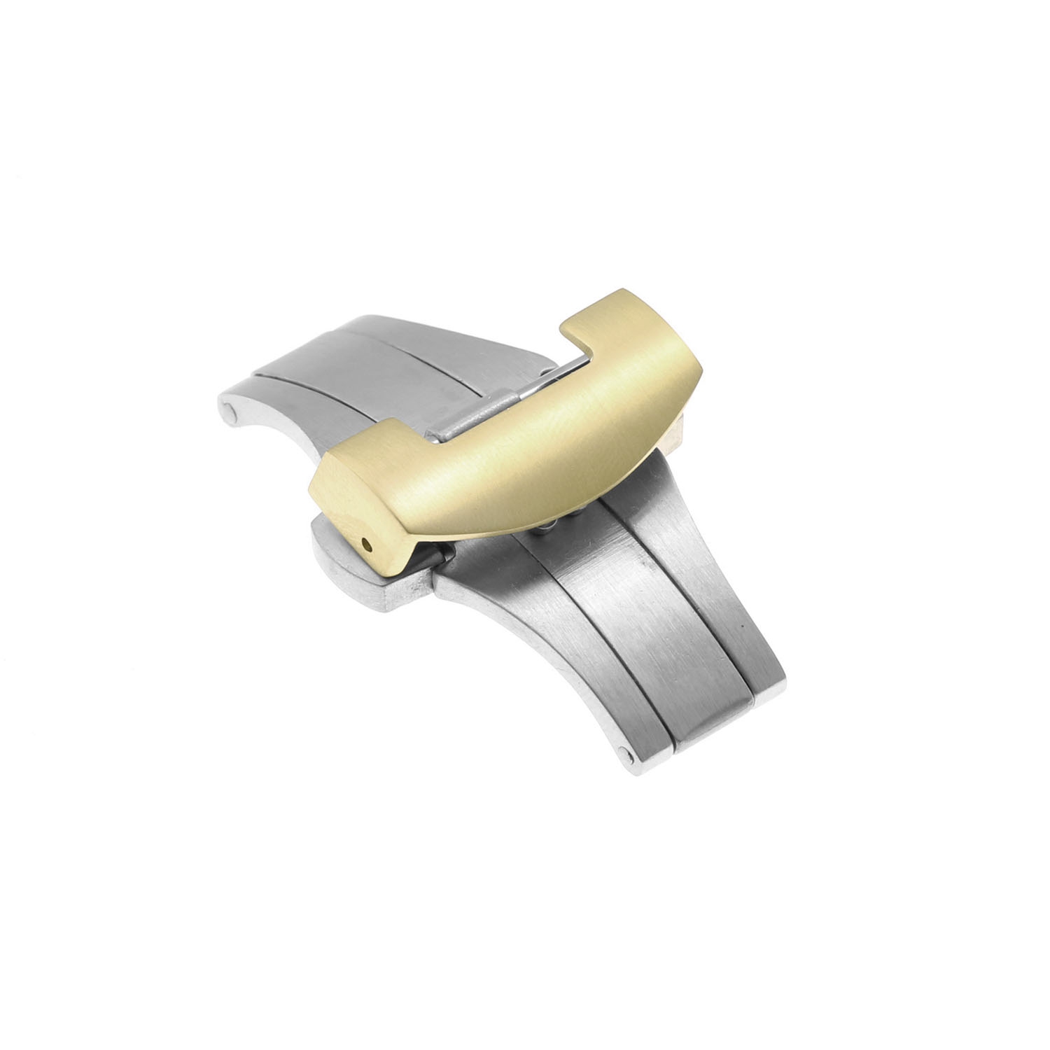 DASSARI Bracelet de Montre Vintage en Cuir pour Hommes avec Fermoir Déployant Or Jaune pour Panerai - 22mm - Brun Café