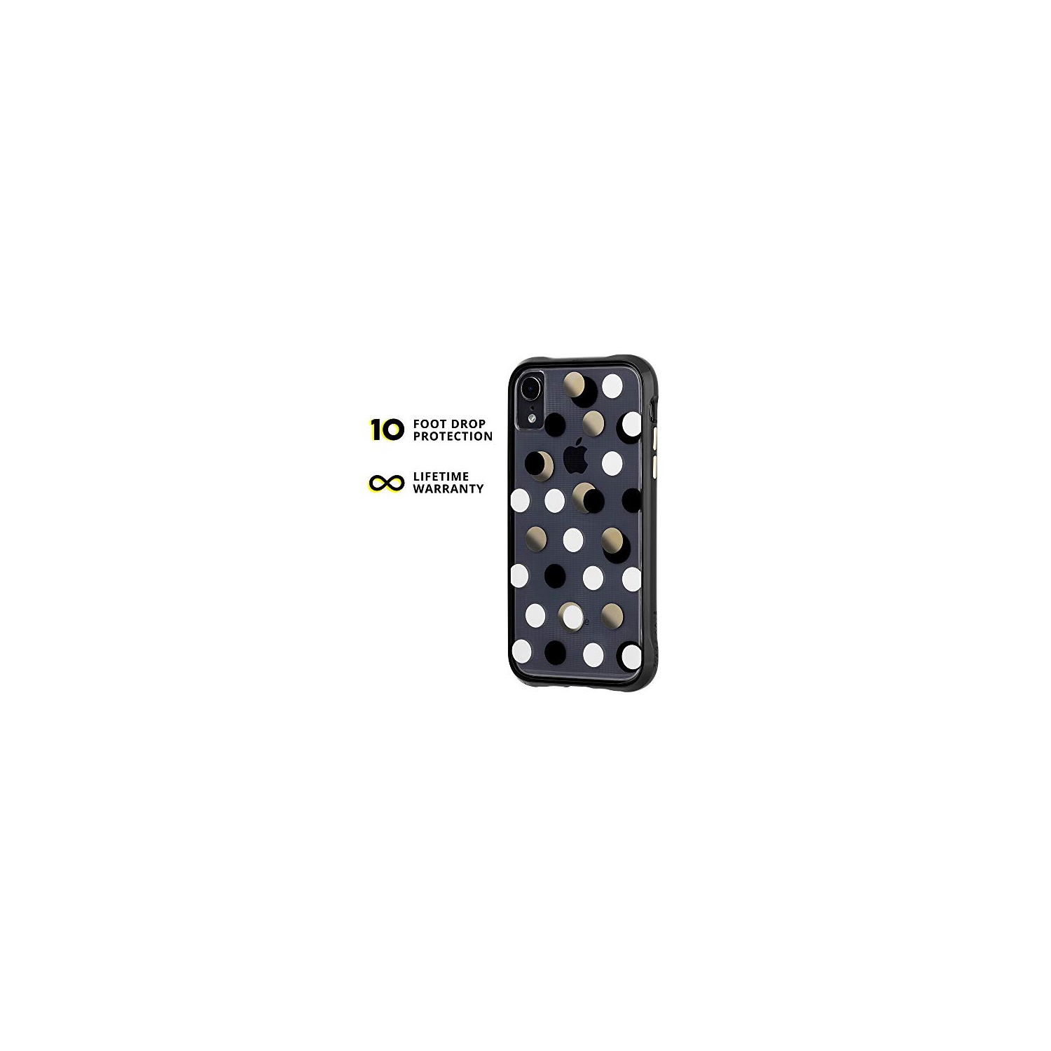 Case-Mate - iPhone Xs Max Case - Wallpapers - iPhone 6.5 - Black Metallic Dot