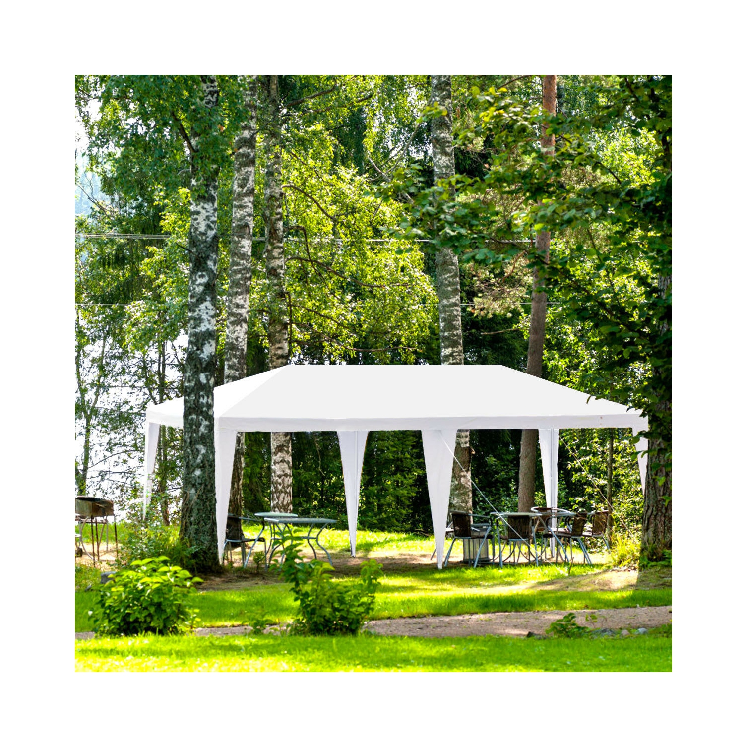 Costway 10'x20'Canopy Party Wedding Tent Heavy Duty Gazebo Pavilion Cater Event Outdoor