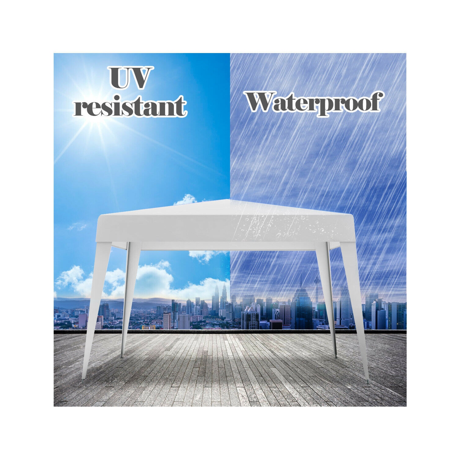 Tonnelle de Jardin de 10’x 10’ pour Mariages, Fêtes, Auvent Gazebo Robuste