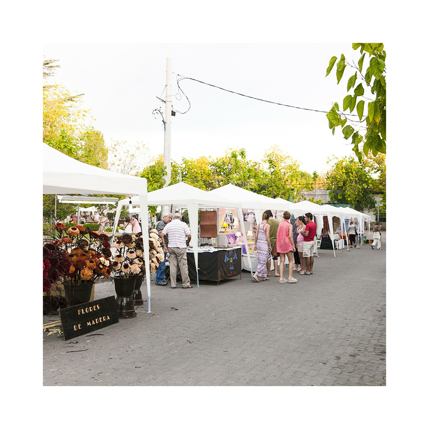 Tonnelle de Jardin de 10’x 10’ pour Mariages, Fêtes, Auvent Gazebo Robuste