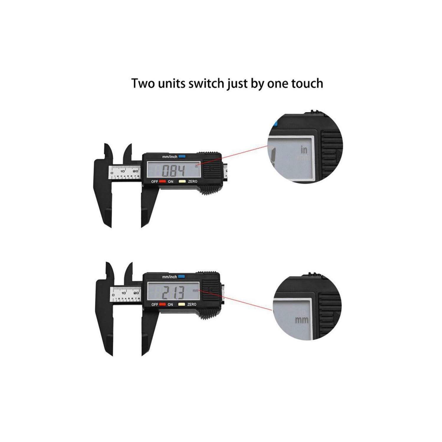 Pied à coulisse numérique ACL 150 mm calibre de l'électronique en fibre de carbone Micromètre
