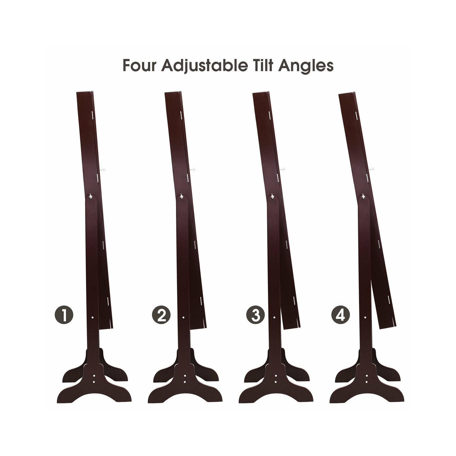 Gymax Mirrored Jewelry Cabinet Armoire Storage Organizer w/Drawer & Led Lights Brown