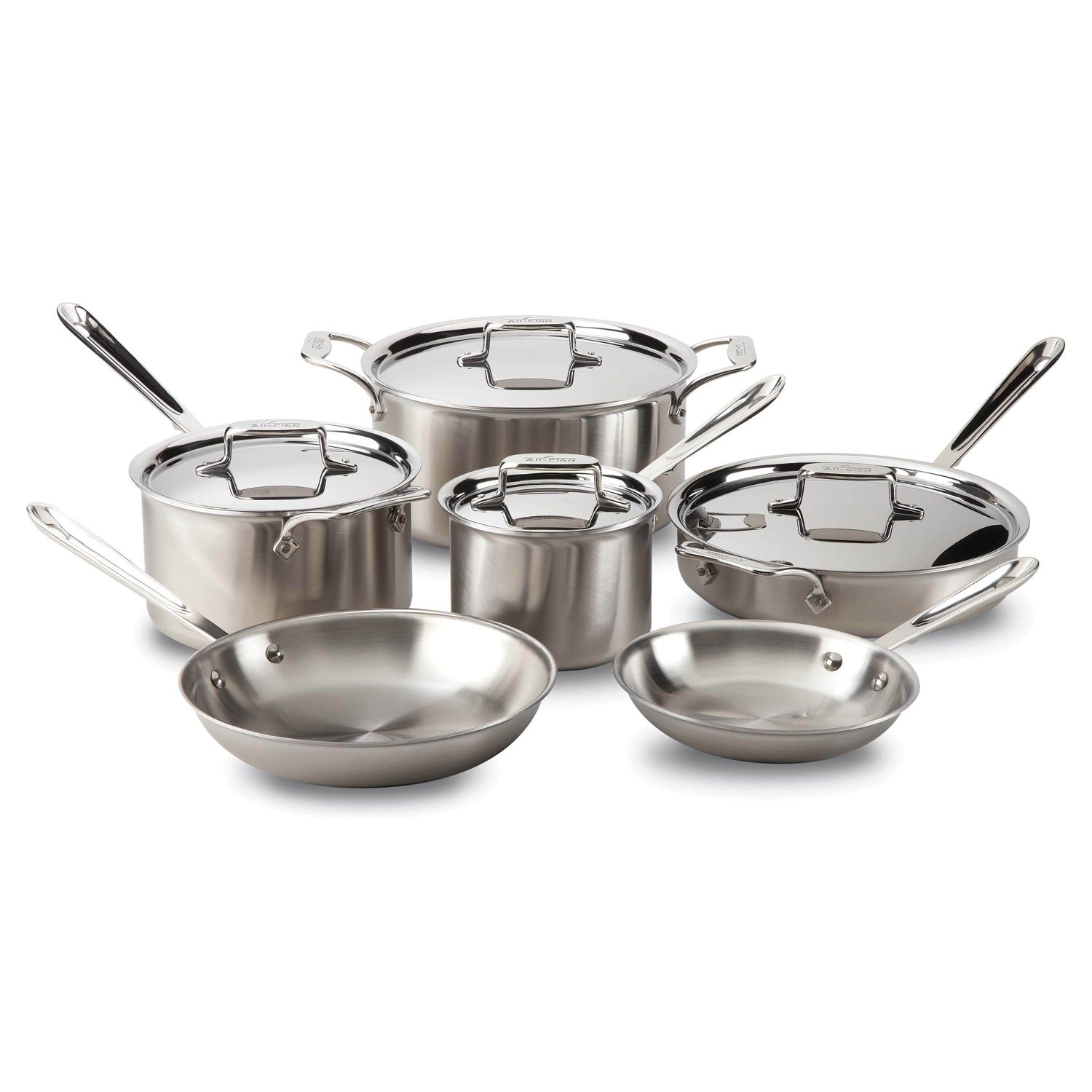 All-Clad d5 Brushed Stainless Steel 10-Piece Cookware Set