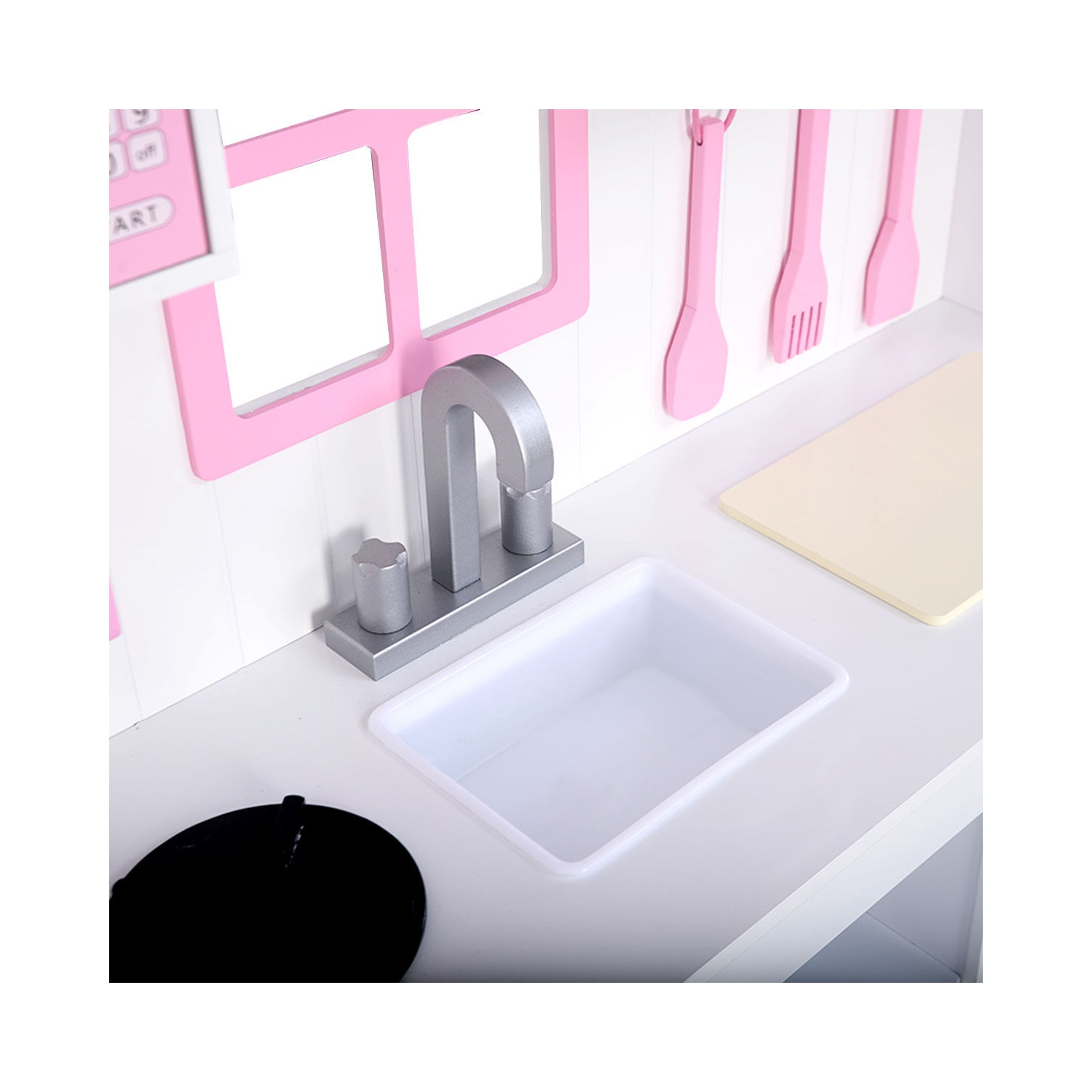 Costway Kids Wood Kitchen Toy Cooking Pretend Play Set Toddler Wooden Playset