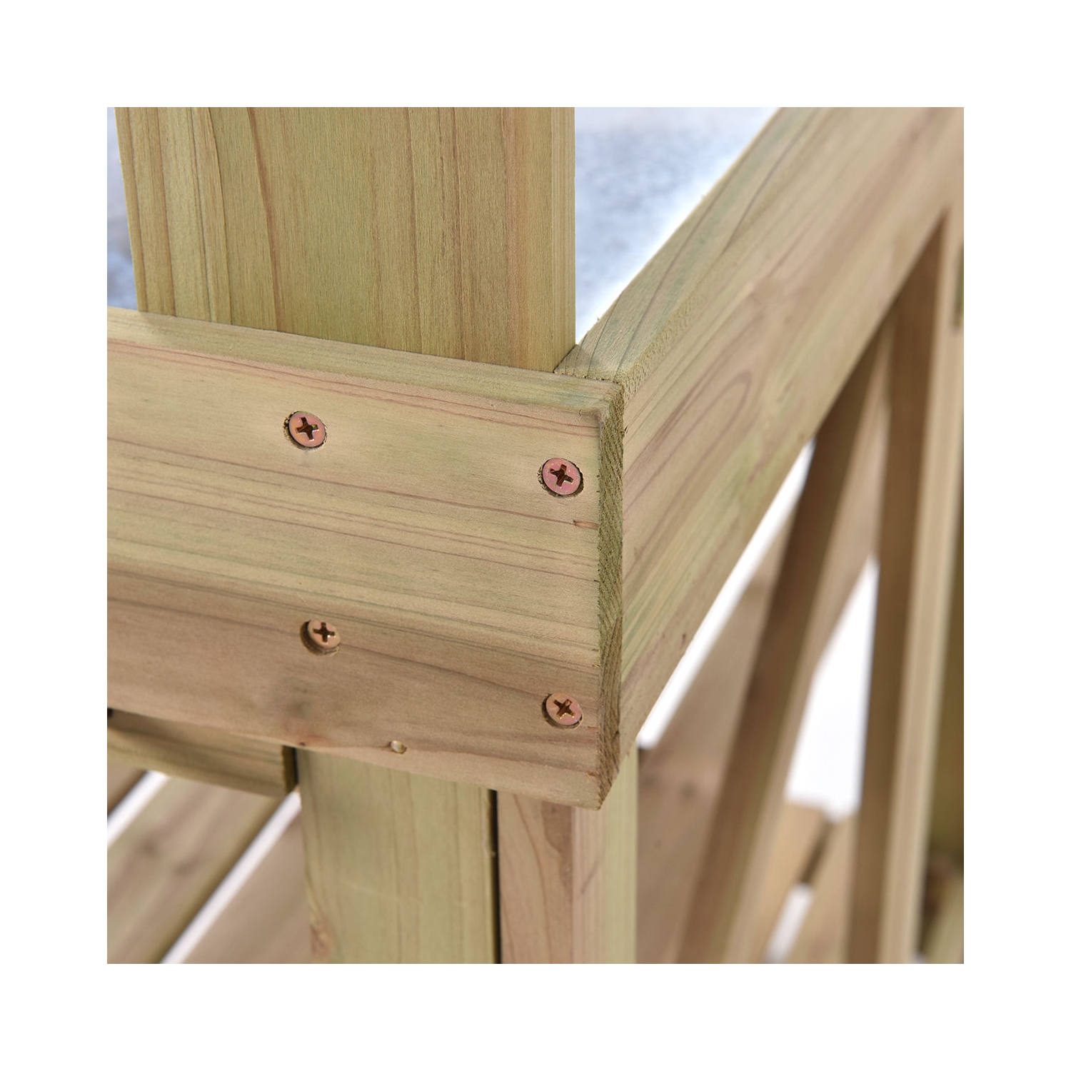 Établi de jardin en bois avec banc de travail avec 3 tablettes