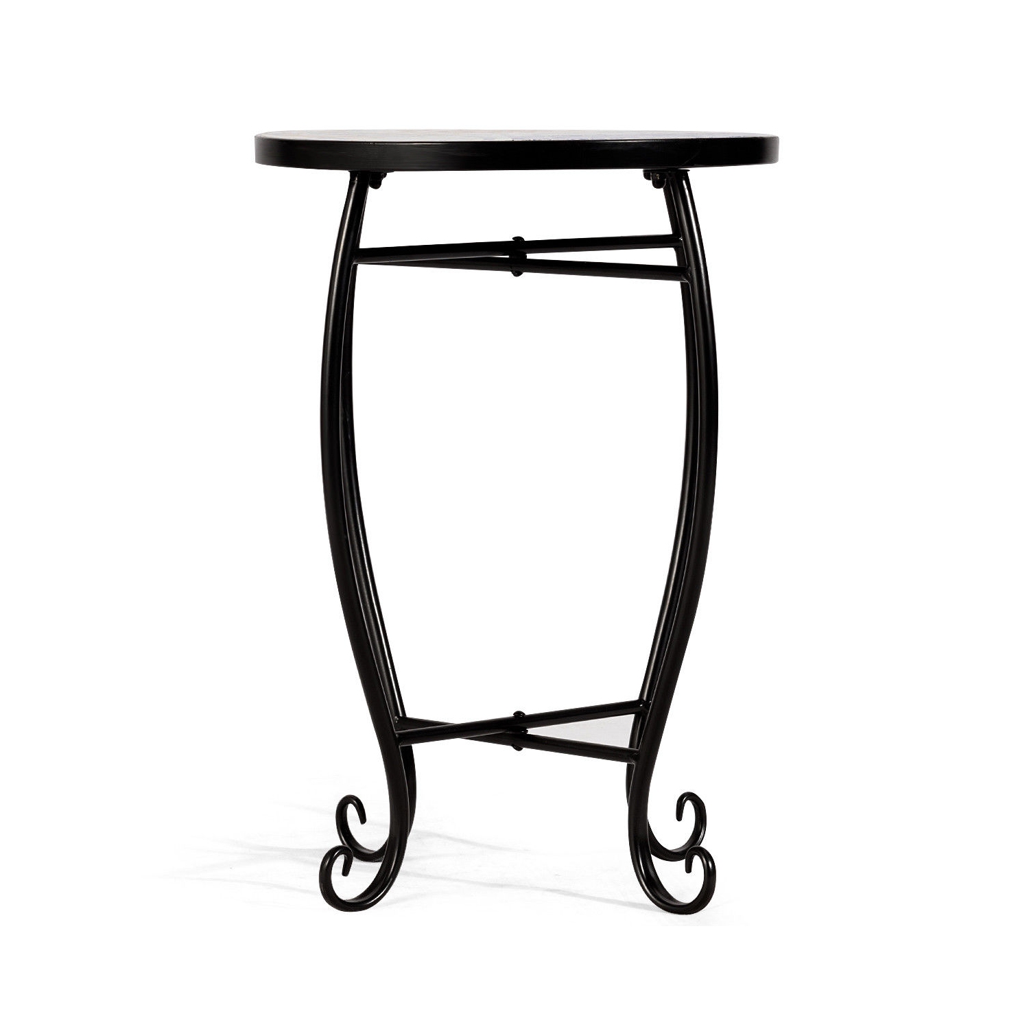 Costway Accent Table Plant Stand Scheme Steel Ocean Outdoor Indoor Garden