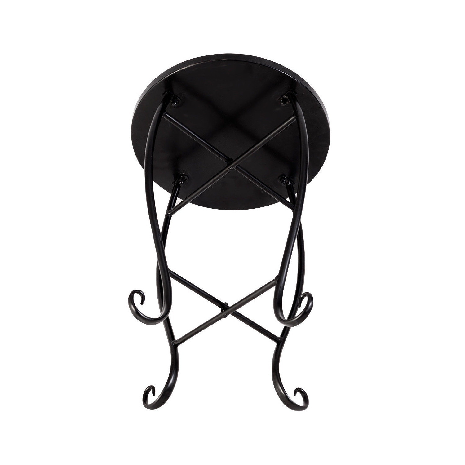 Costway Accent Table Plant Stand Scheme Steel Ocean Outdoor Indoor Garden