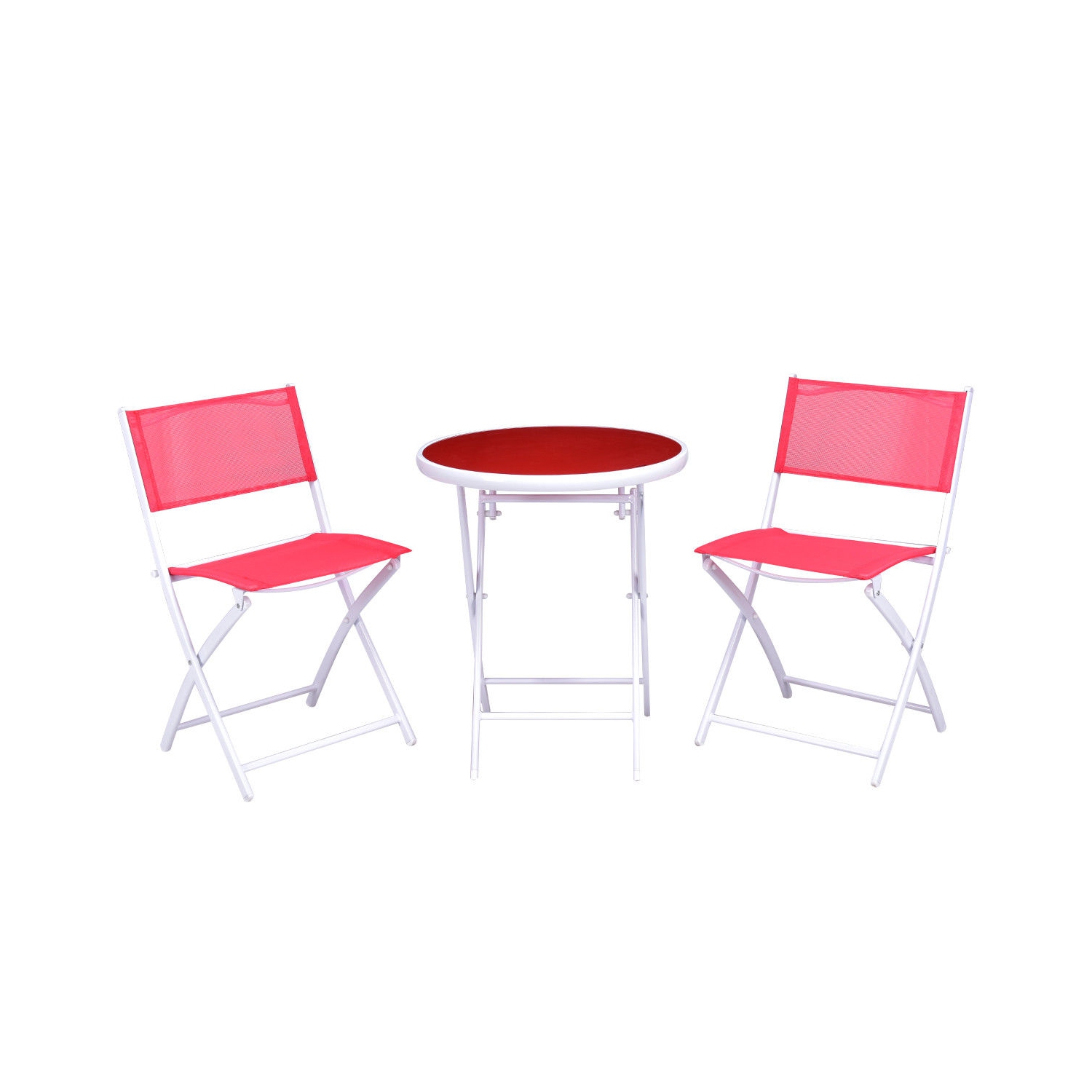 Ensemble à dîner de jardin 3 pièces – Pliable