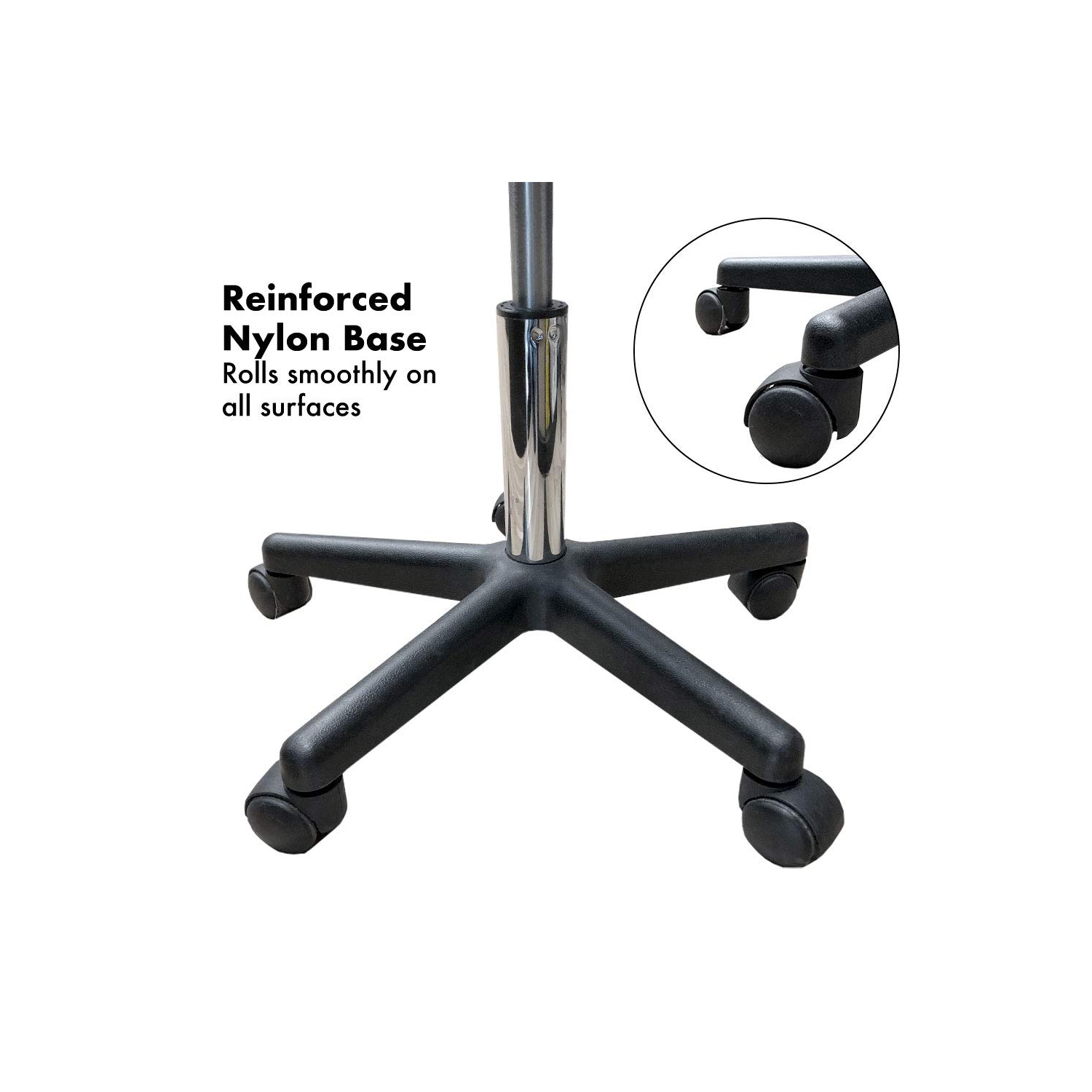 Black Hydraulic Saddle Massage Stool Ergonomic Comfortable Rolling Adjustable Salon Swivel Saddle Seat