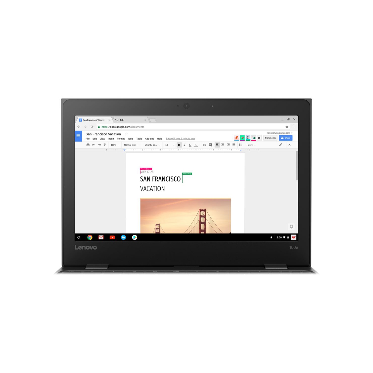 Lenovo 100e 2nd Gen 11.6" Chromebook - Black