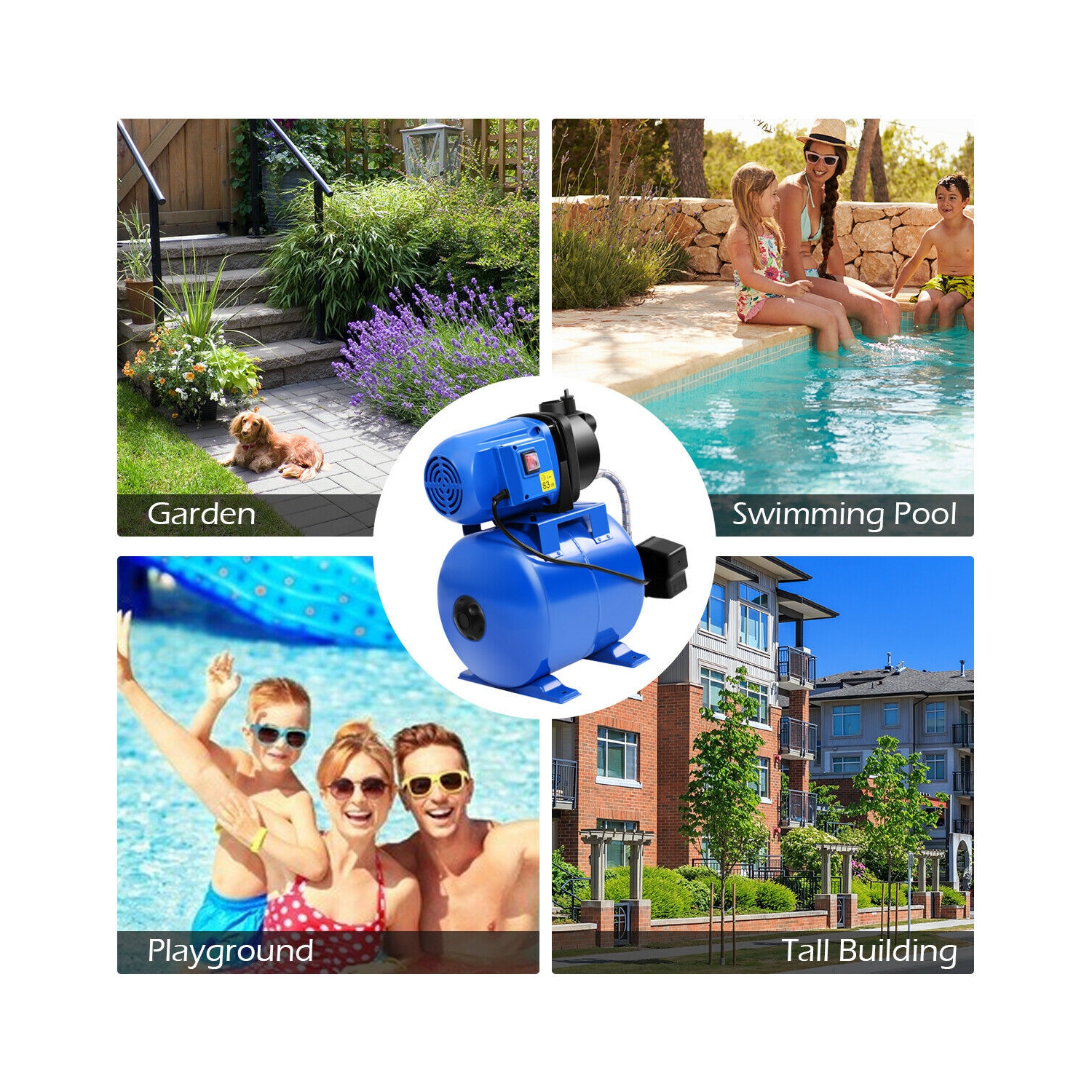 Gymax 1200W Garden Water Pump Shallow Well Pressurized