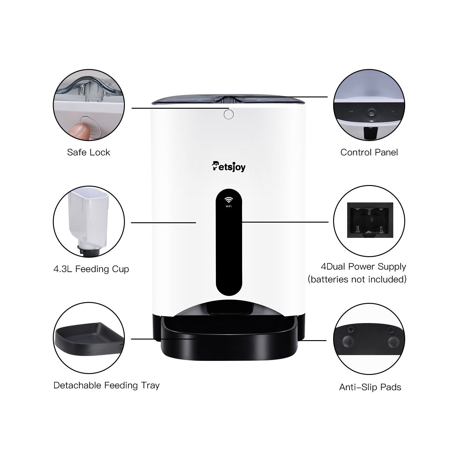 Gymax Automatic Pet Feeder Smart Cat Dog Food Dispenser