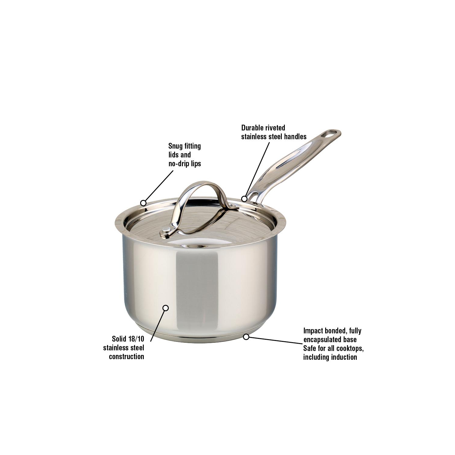 Meyer Confederation Stainless Steel Sauce Pan, 1.5 L