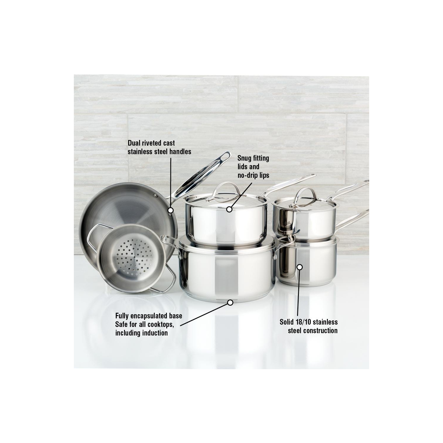 Meyer Confederation 10-Piece Stainless Steel Cookware Set
