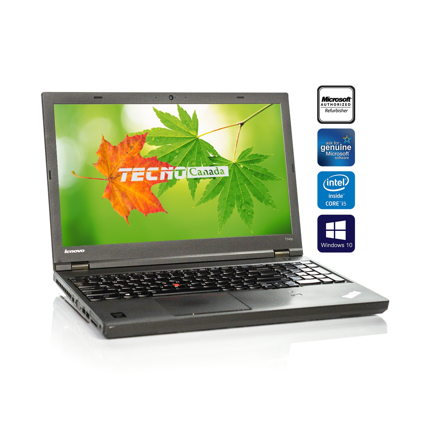 Refurbished (Excellent) - Lenovo Thinkpad T540p Laptop 15.6" Core i5 4300M 16GB 256GB SSD DVD Windows10 Home WiFi Bluetooth