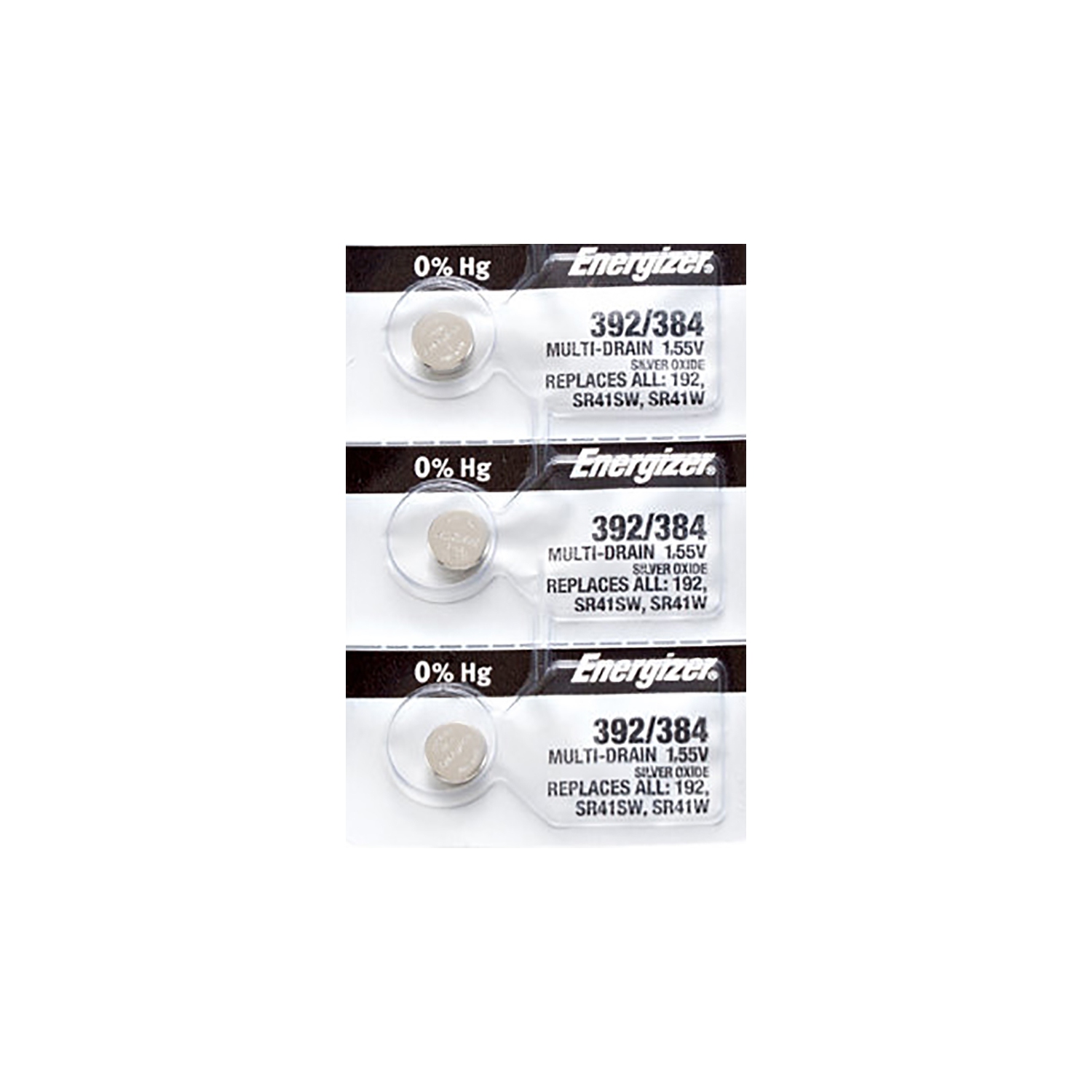 3 piles 392 d'Energizer pour montre, pile SR41&nbsp;W ou 384