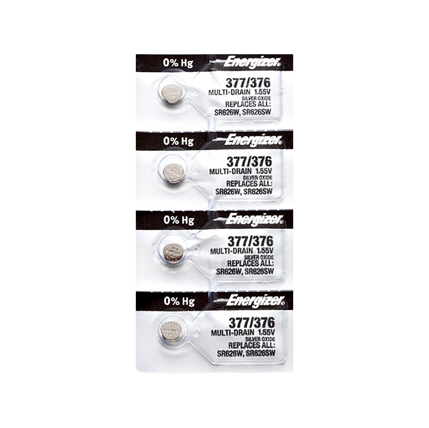 4 x Energizer 377 Watch Batteries, SR626SW or 376 Battery