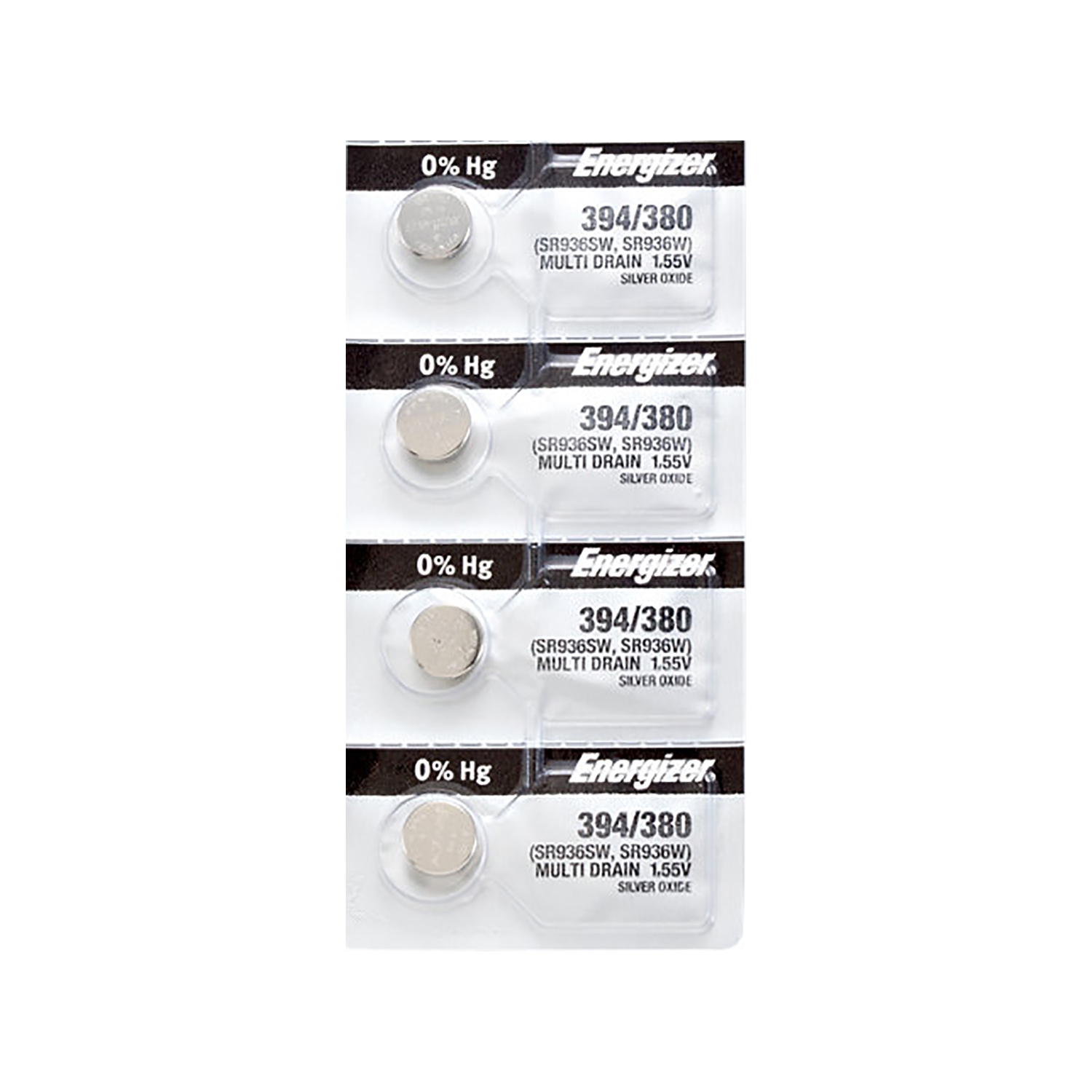 4 piles 394 d'Energizer pour montre, SR936SW ou 380