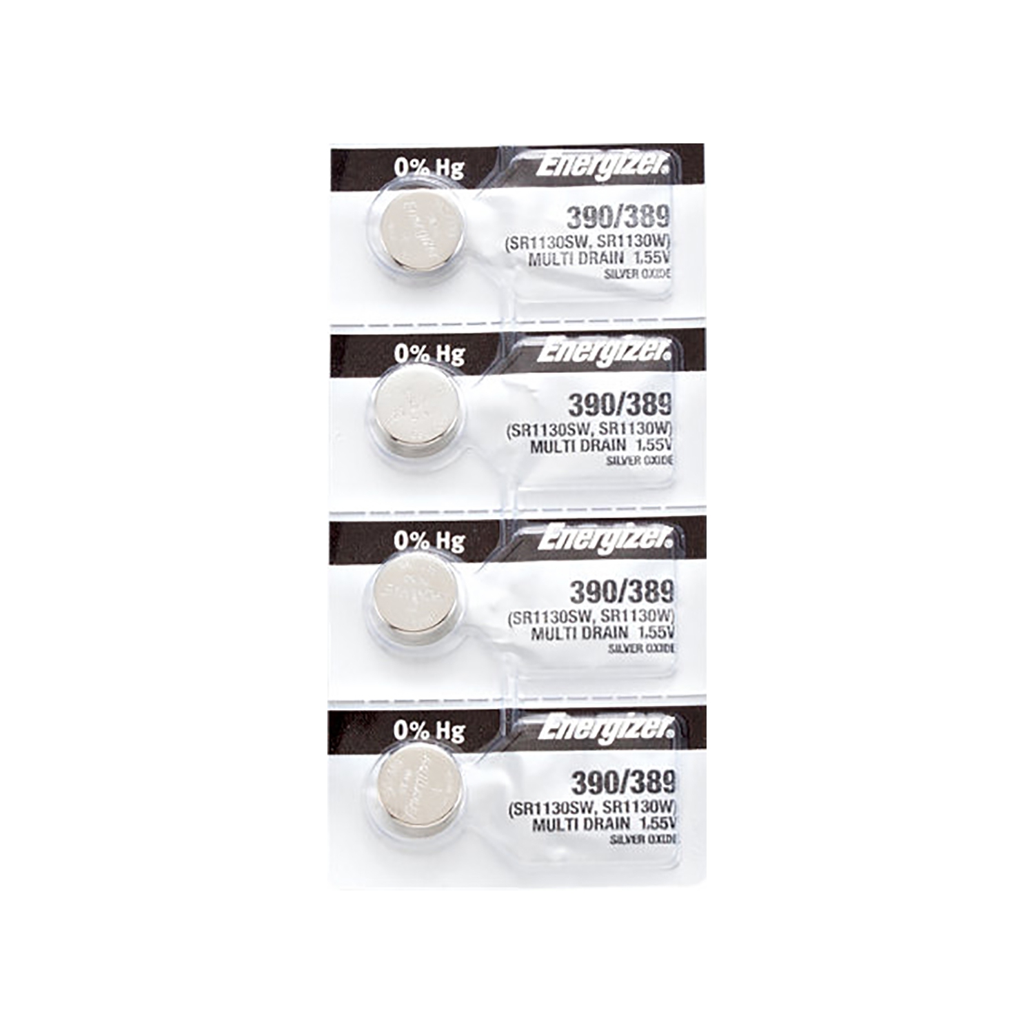4 x Energizer 390 Watch Batteries, SR1130SW or 389 Battery
