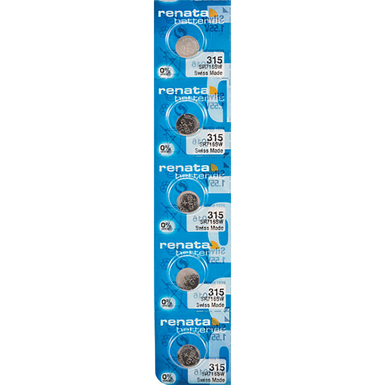 5 x Renata 315 Watch Batteries, SR716SW Battery