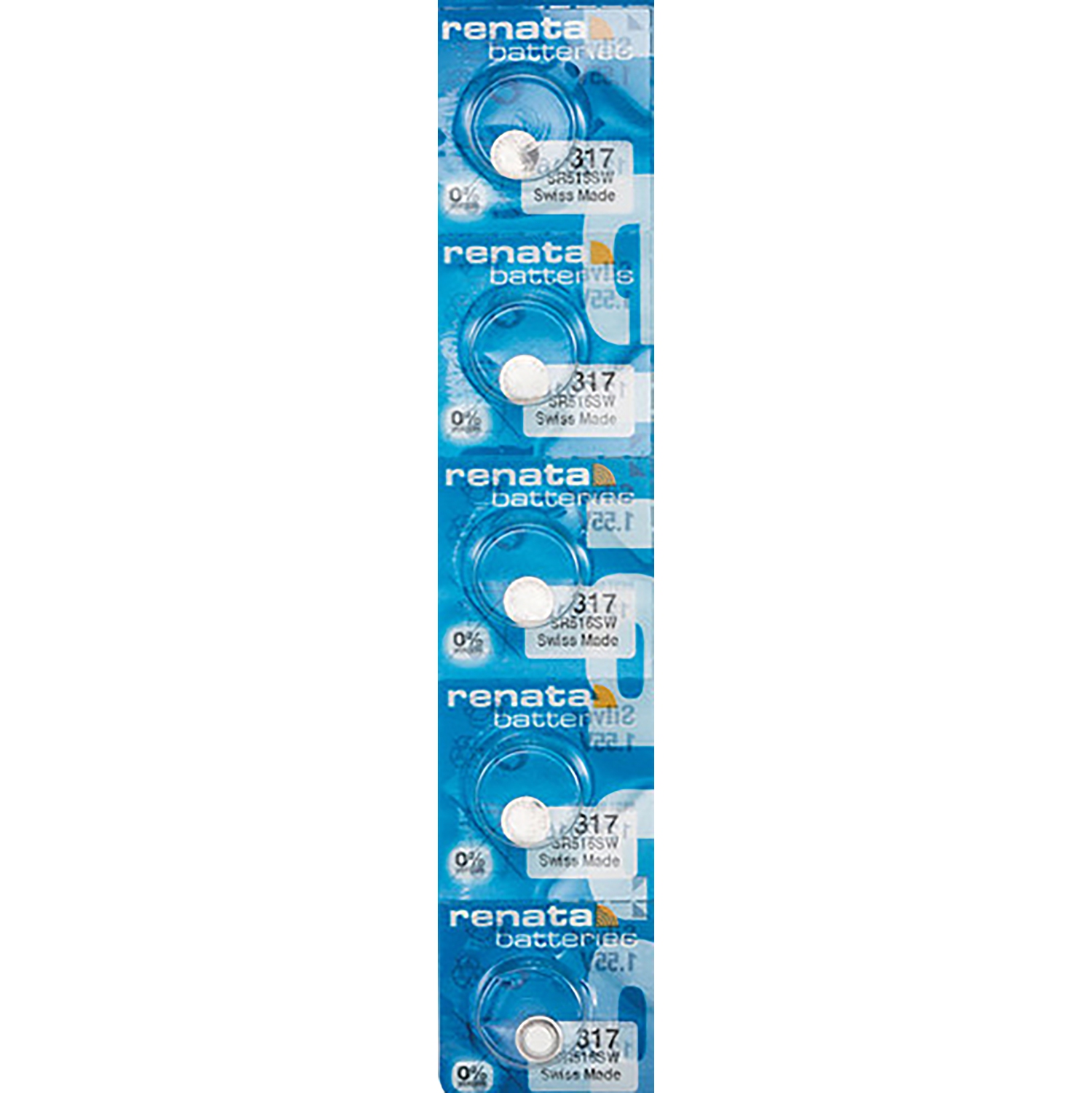 5 piles pour montre Renata de 317 V, pile de SR516SW V.
