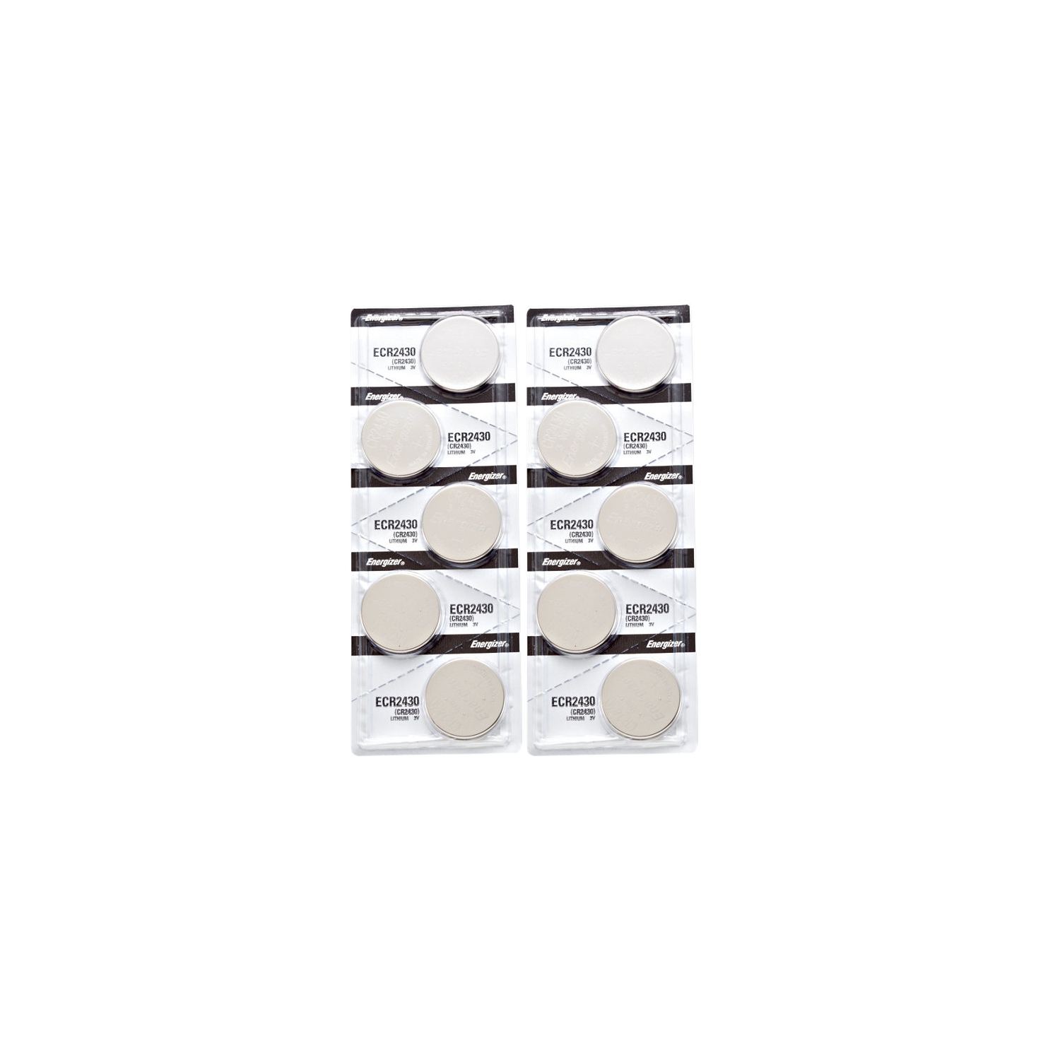 10 piles Energizer CR2430, pile au lithium 2430