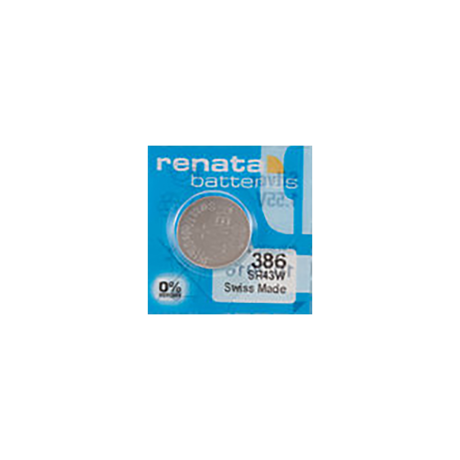 1 pile de montre Renata 386, pile SR43W