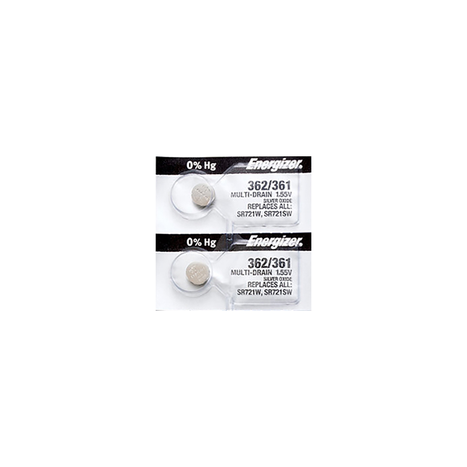 2 x Energizer 362 Watch Batteries, SR721SW or 361 Battery