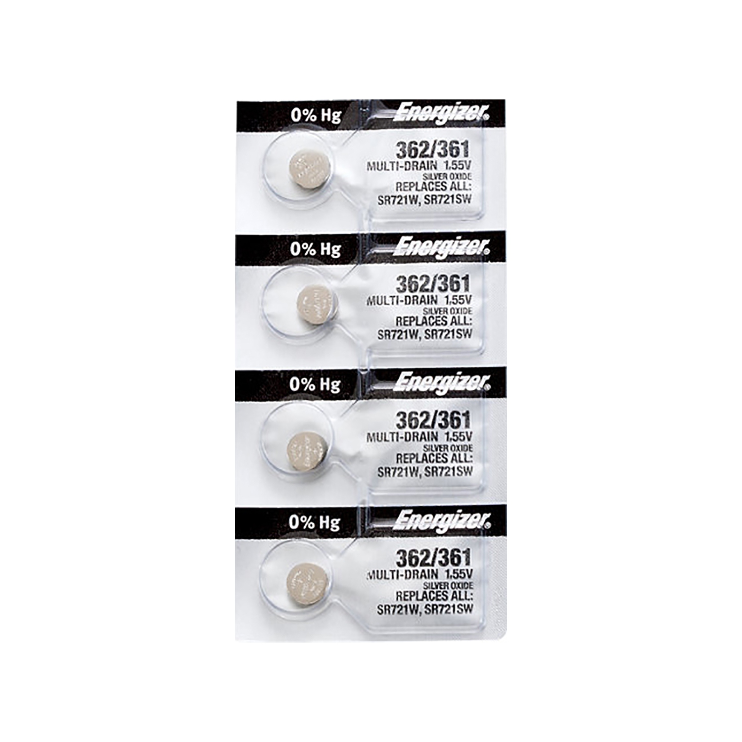 4 x Energizer 362 Watch Batteries, SR721SW or 361 Battery