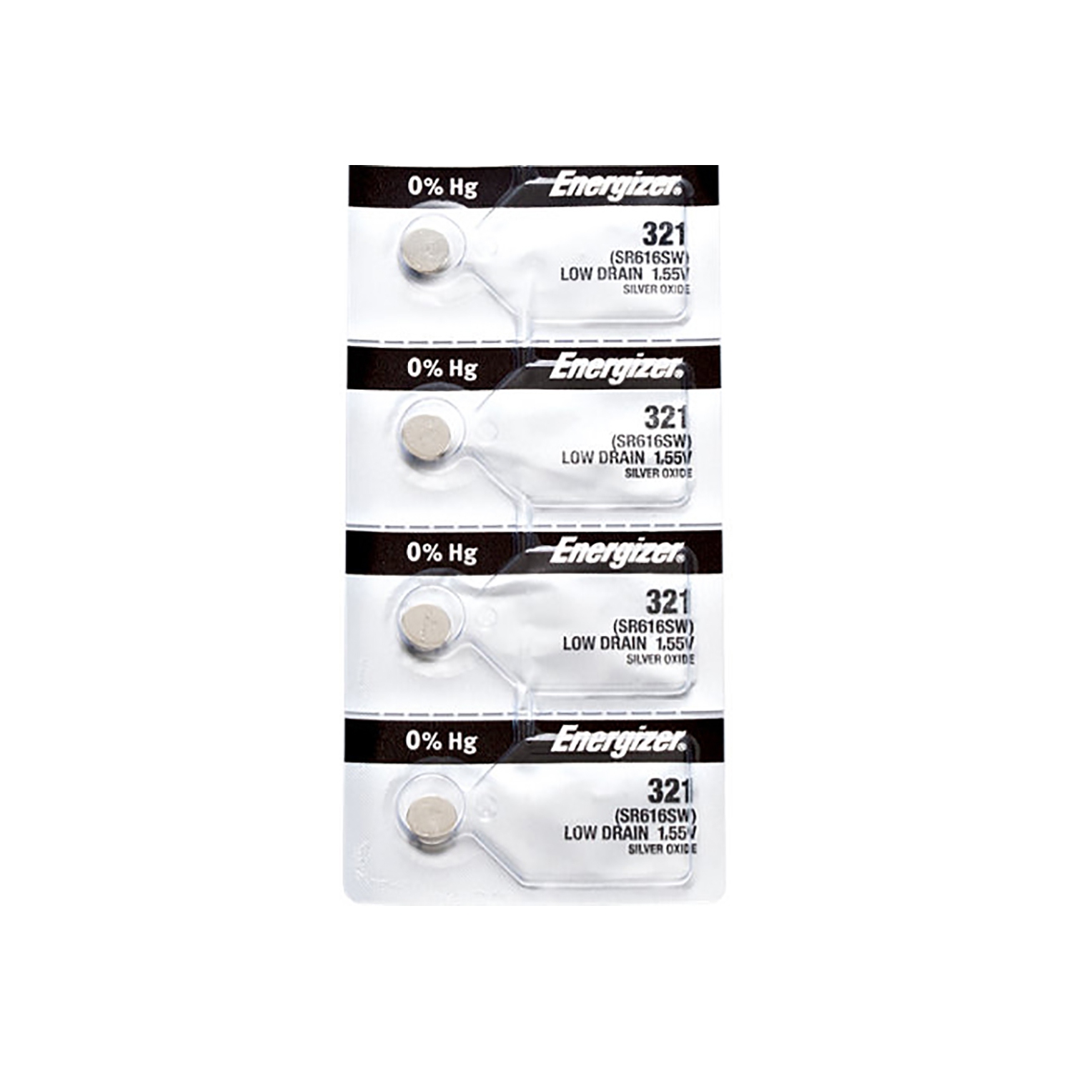 4 piles 321 d'Energizer pour montre, pile de SR616SW V.