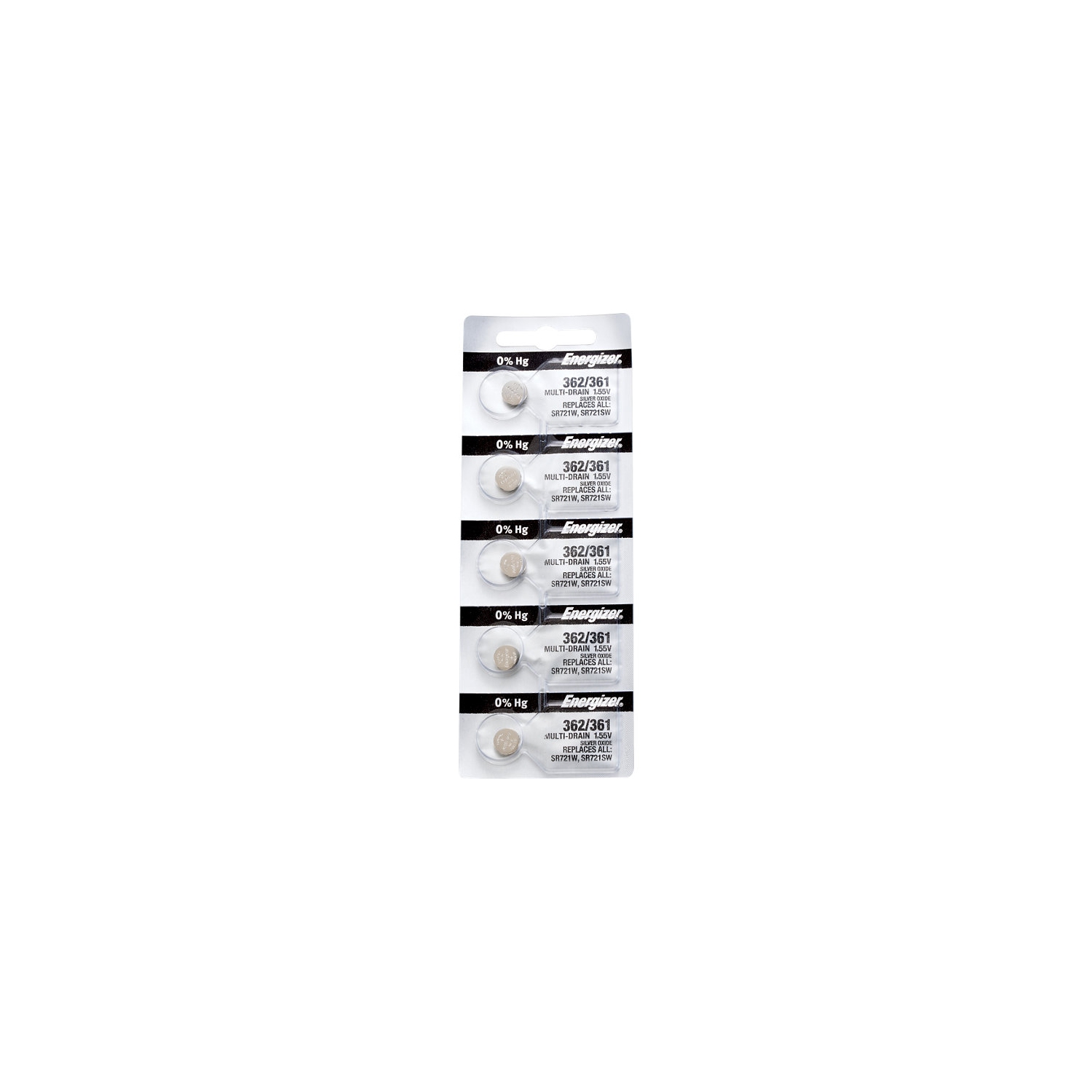 5 x Energizer 362 Watch Batteries, SR721SW or 361 Battery