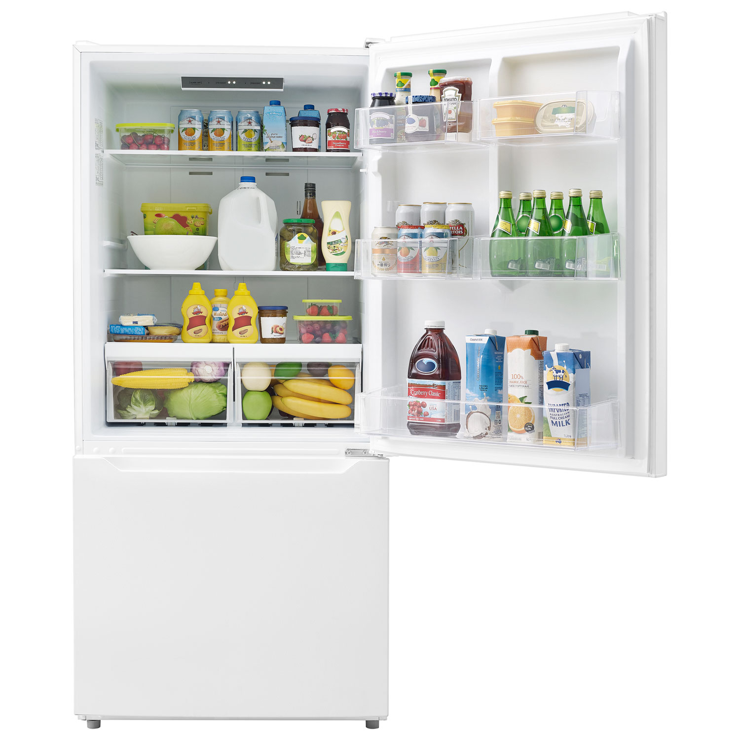 Insignia 30" 18.6 Cu. Ft. Bottom Freezer Refrigerator - White - Only at Best Buy