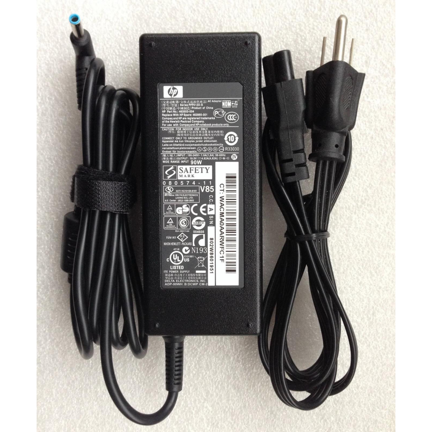 New Genuine HP Pavilion 17 17T Blue Tip AC Adapter Charger 90W
