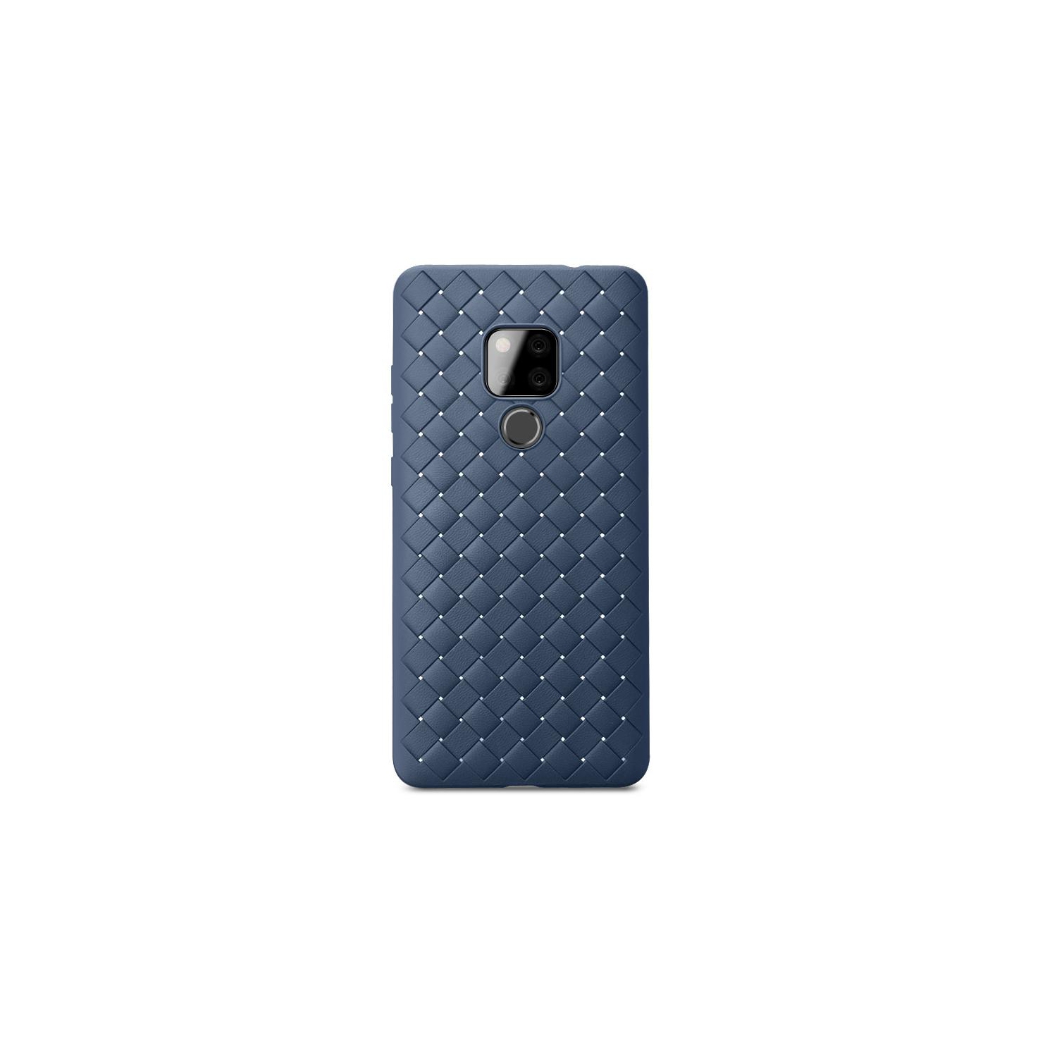 PANDACO Navy Leather Cross-Weave Case for Huawei Mate 20