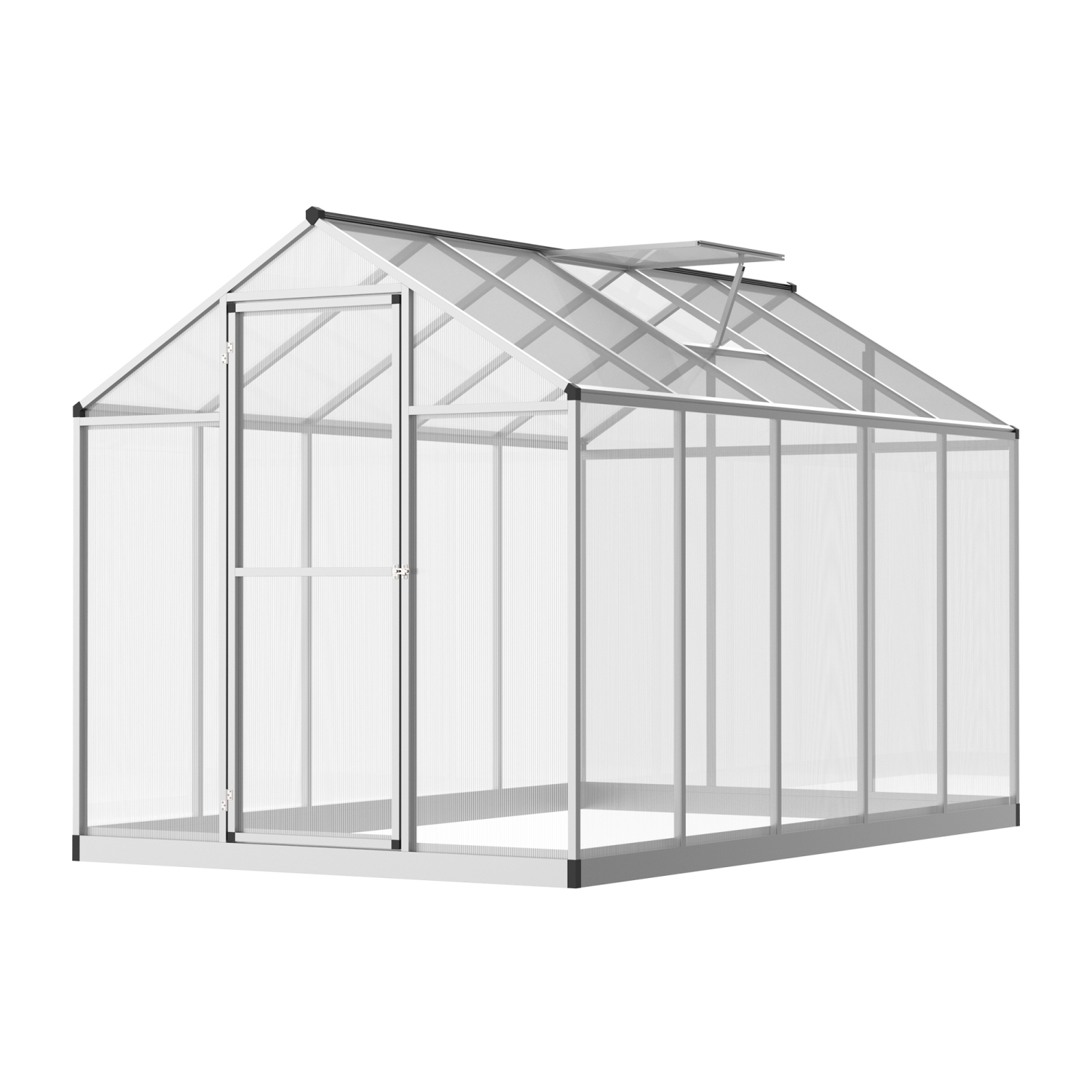 Outsunny Garden – Panneau en polycarbonate de serre Plantes Croissance Fleur, structure froide portative en aluminium, extérieur, maison chaude,
