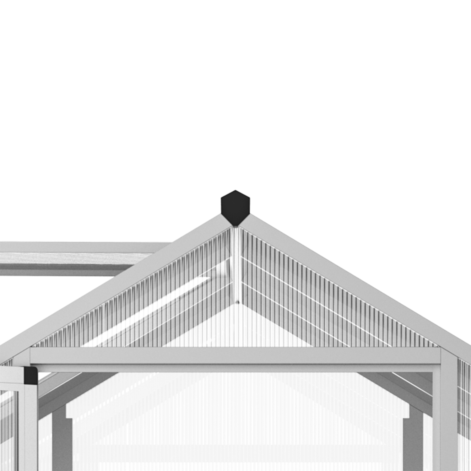 Outsunny Garden – Panneau en polycarbonate de serre Plantes Croissance Fleur, structure froide portative en aluminium, extérieur, maison chaude,